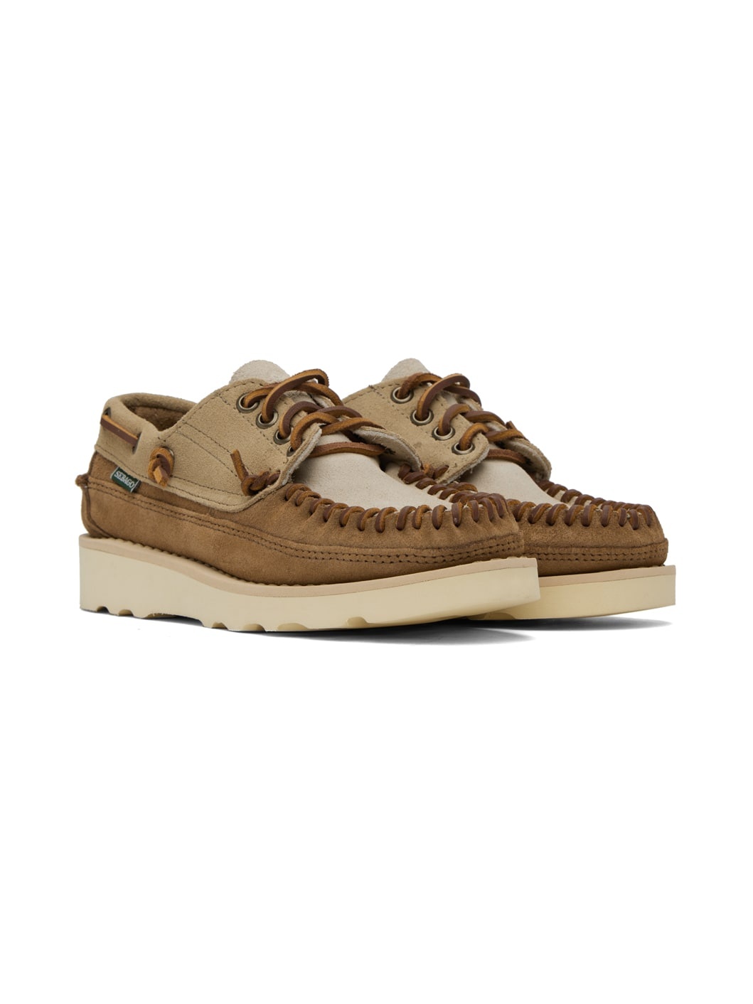 Beige & Brown Cayuga Loafers - 4
