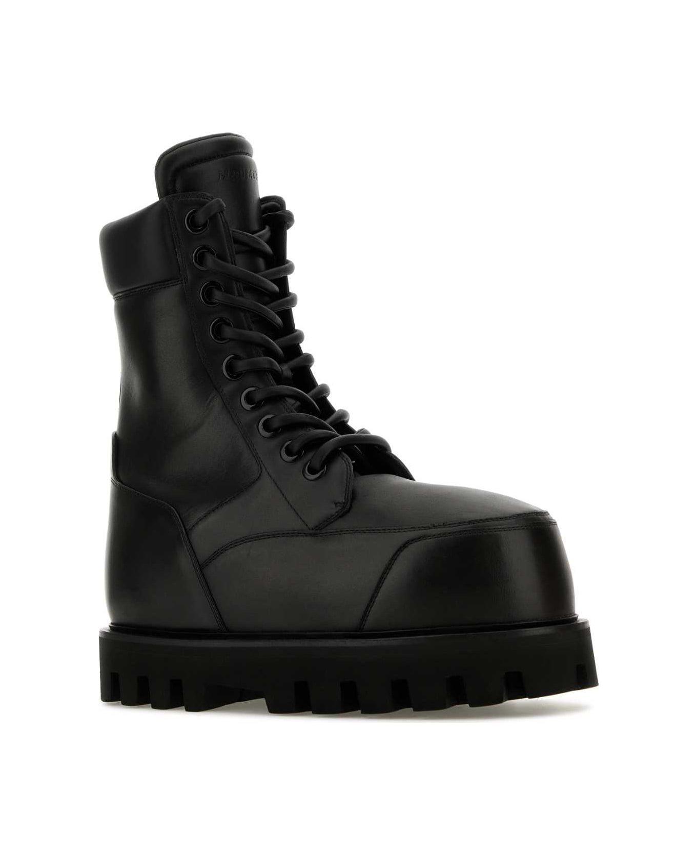Black Leather Ankle Boots - 2