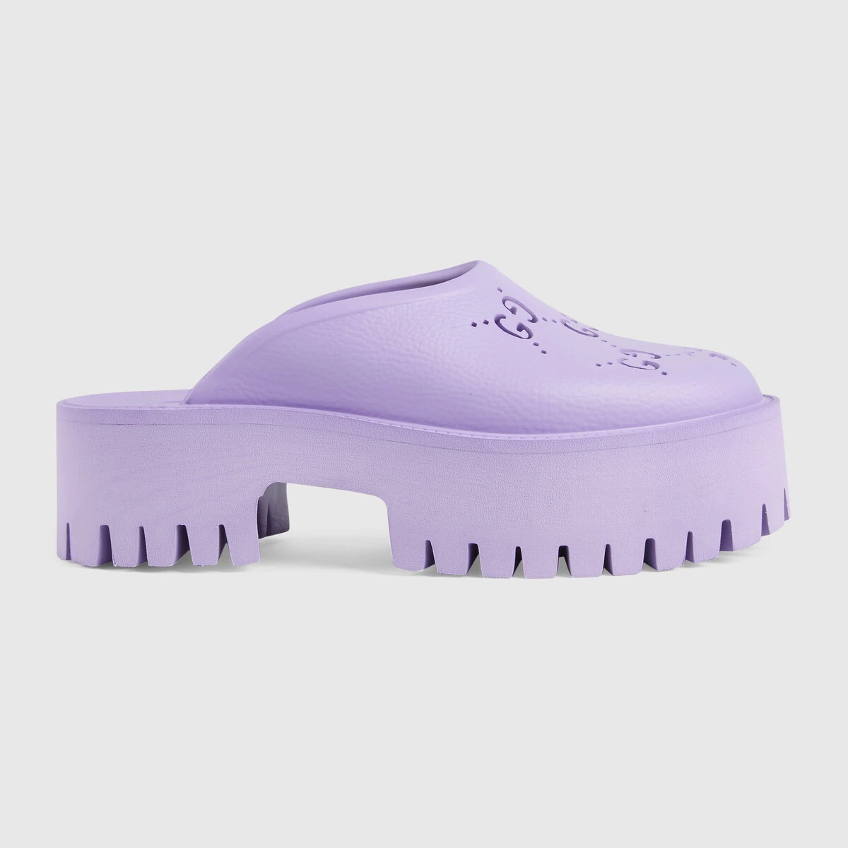 Women's platform perforated G sandal - 1