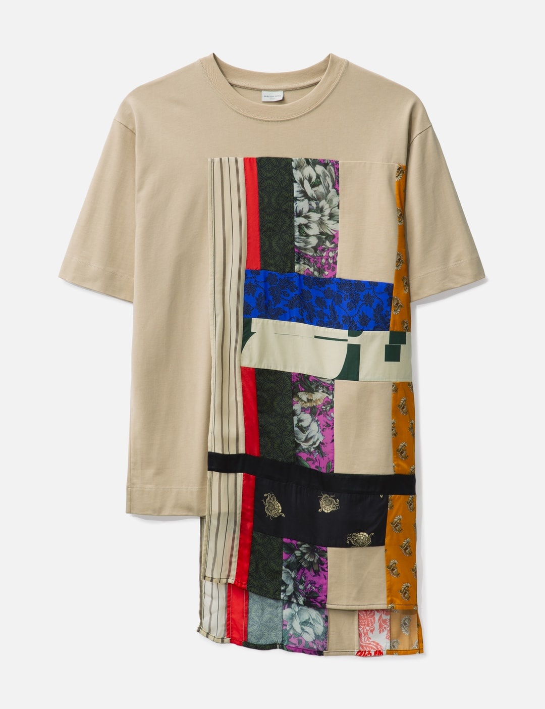 BOXY-FIT T-SHIRT WITH PATCHWORK FLAG - 1