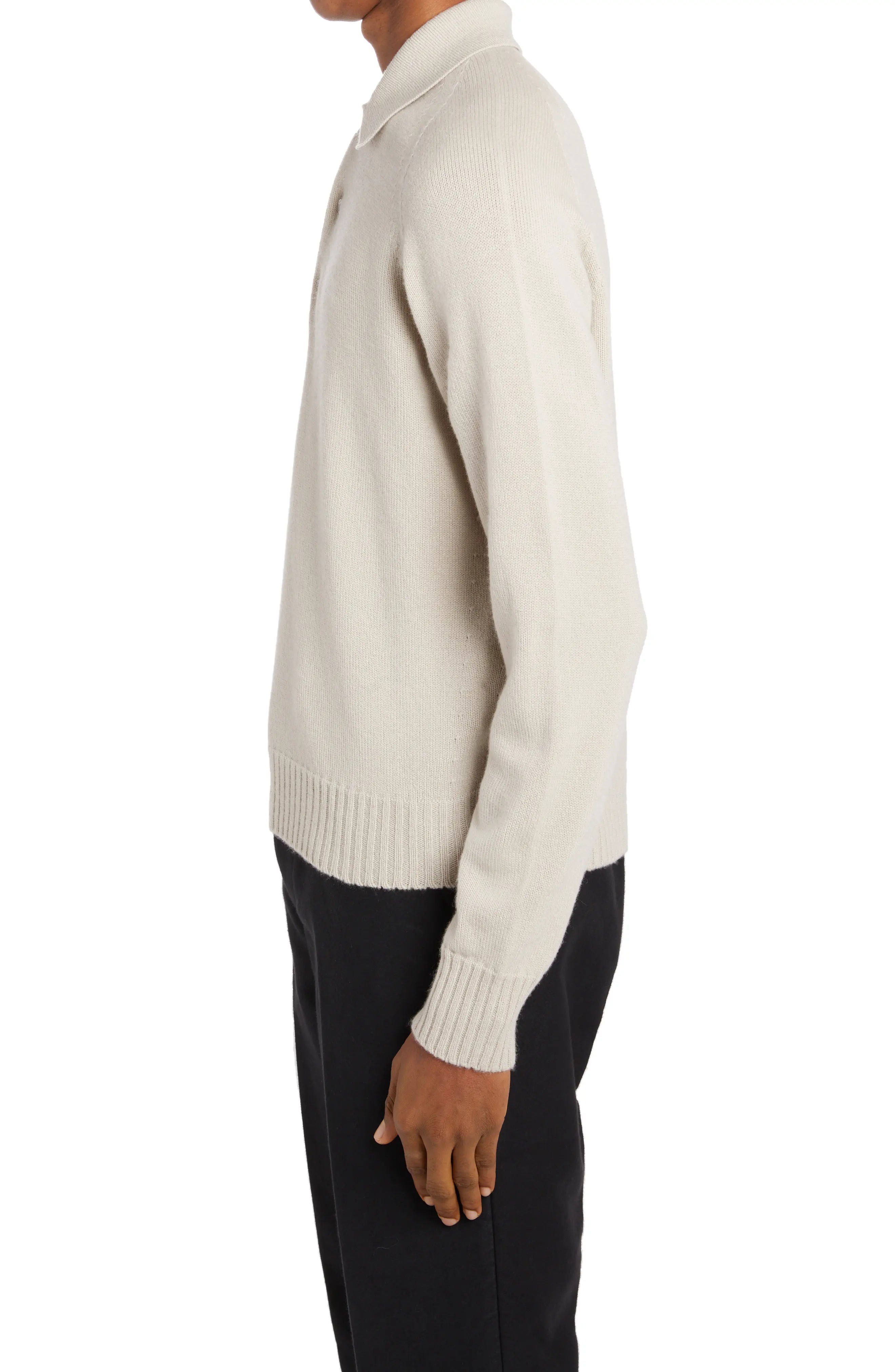 Seamless Cashmere Polo Sweater - 3