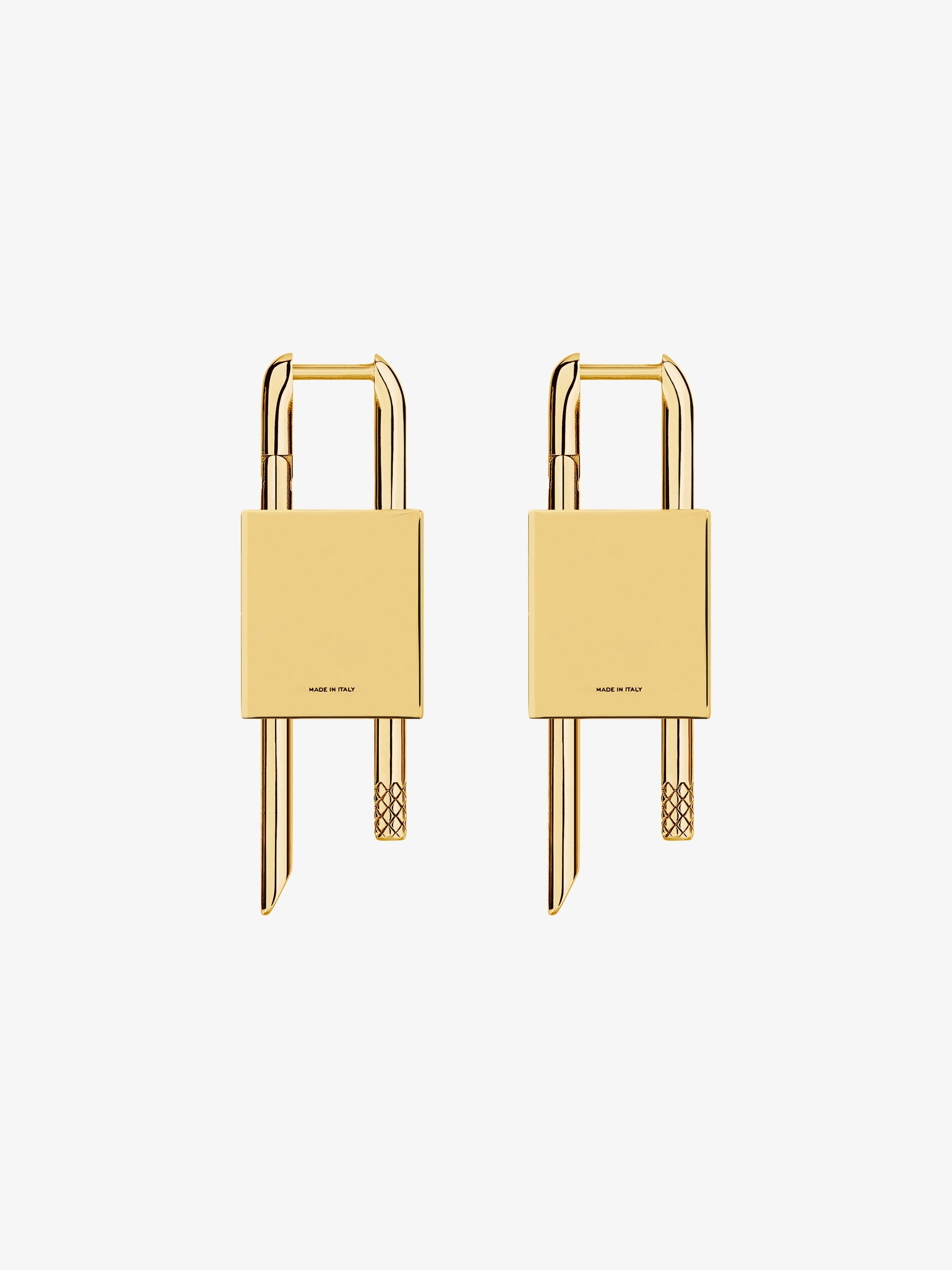 LOCK EARRINGS IN METAL - 2