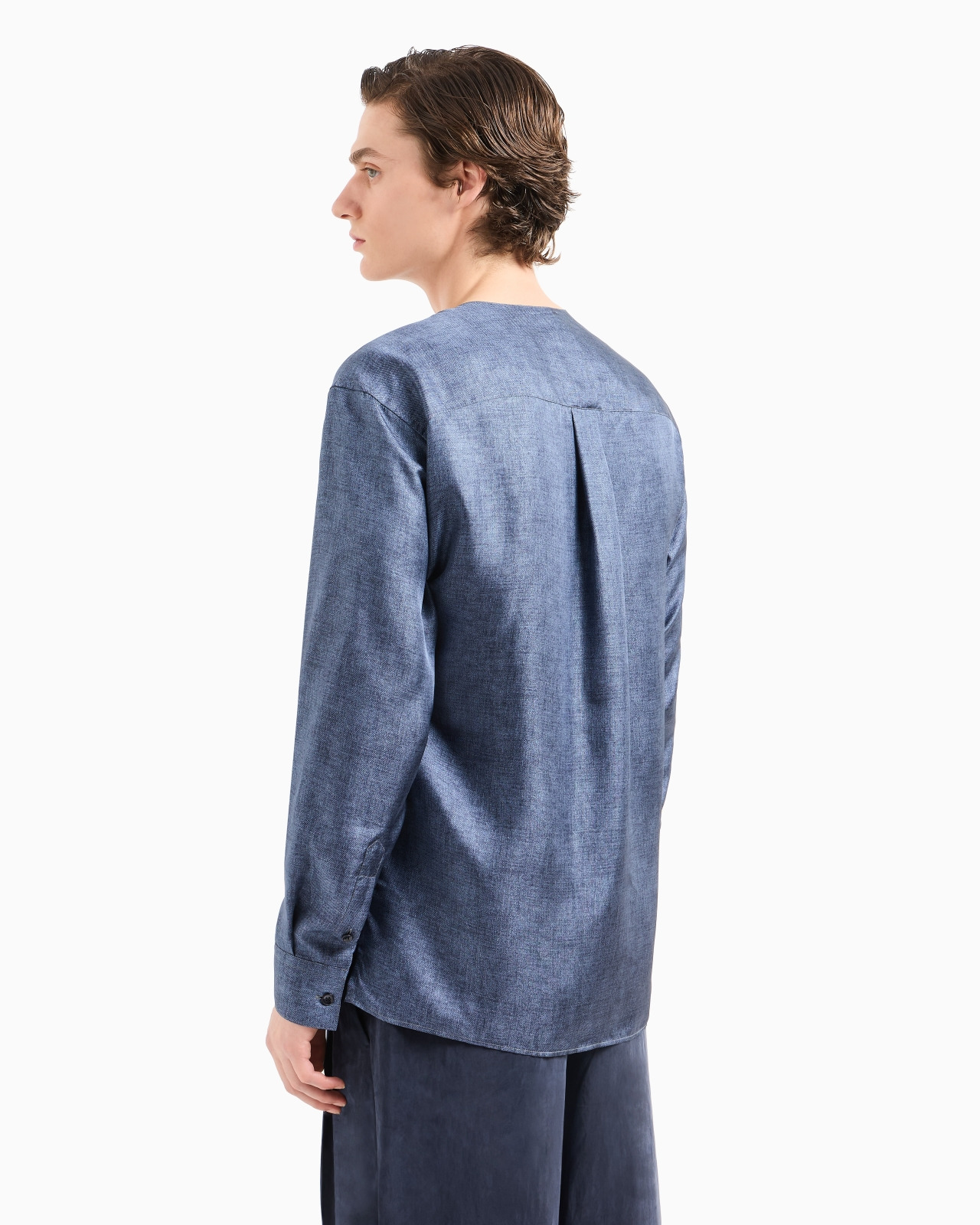 SHIRT IN PRINTED SILK TWILL - 3