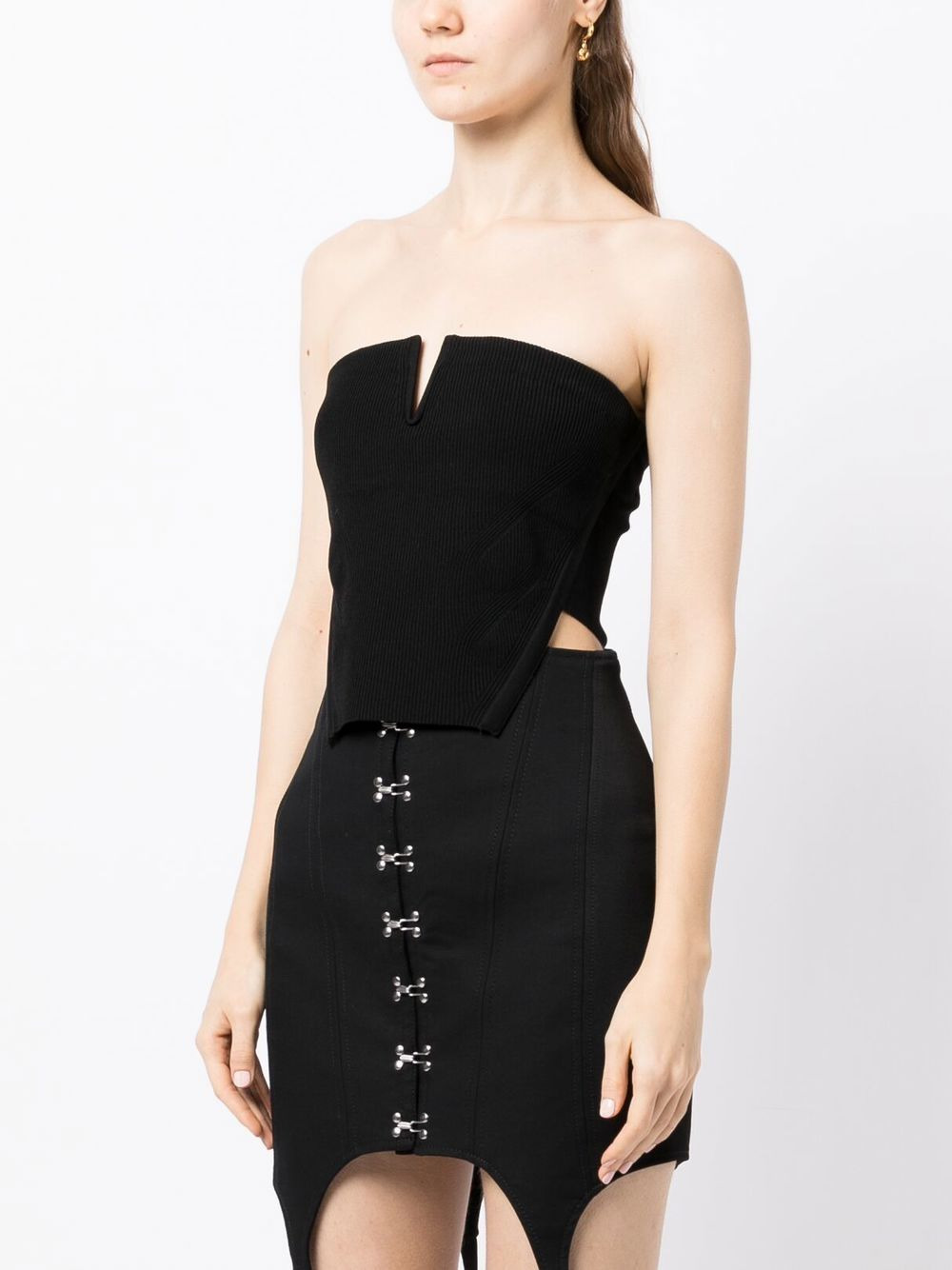 angled rib bustier corset - 3