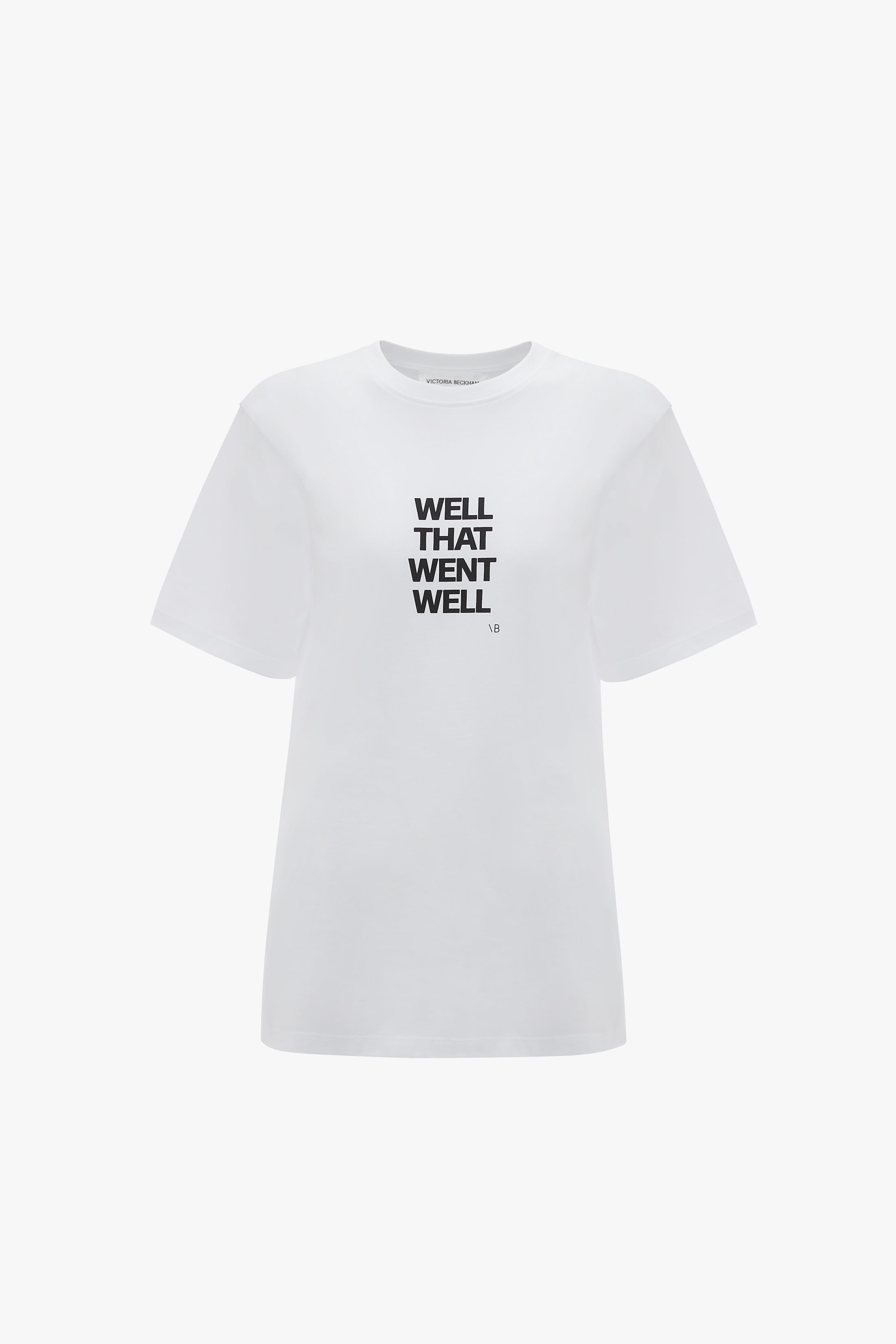 Well That Went Well Slogan T-Shirt in White - 1