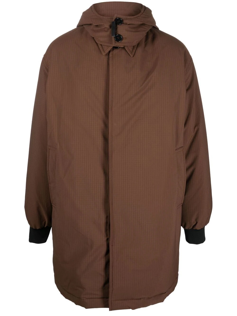 button-up mid-length parka - 1