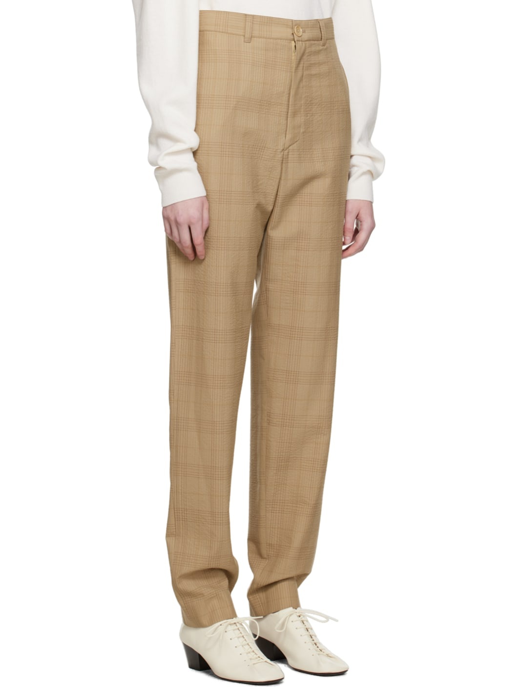 Brown Loose Suit Trousers - 2