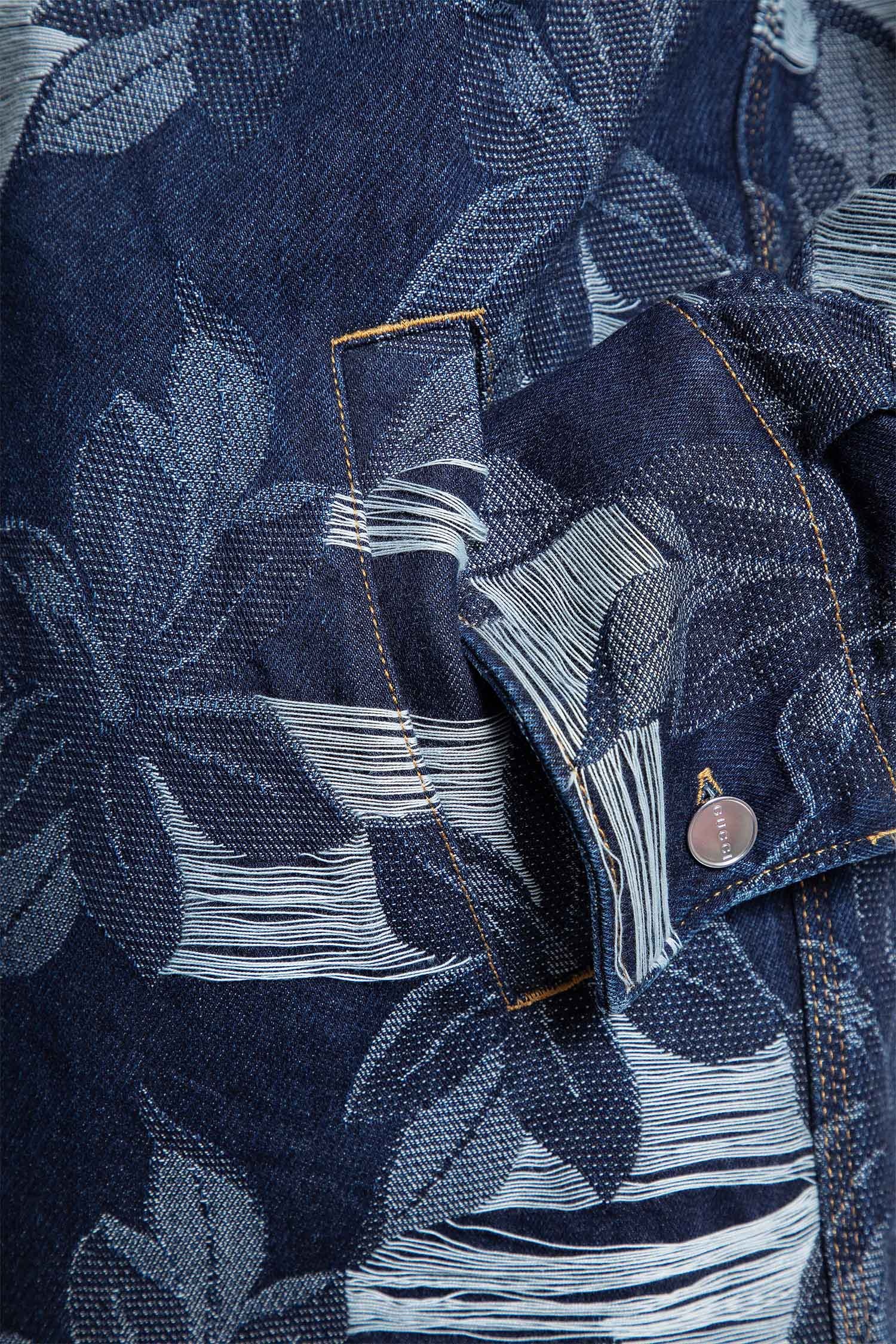 Floral-Jacquard-Denim-Shirt - 4