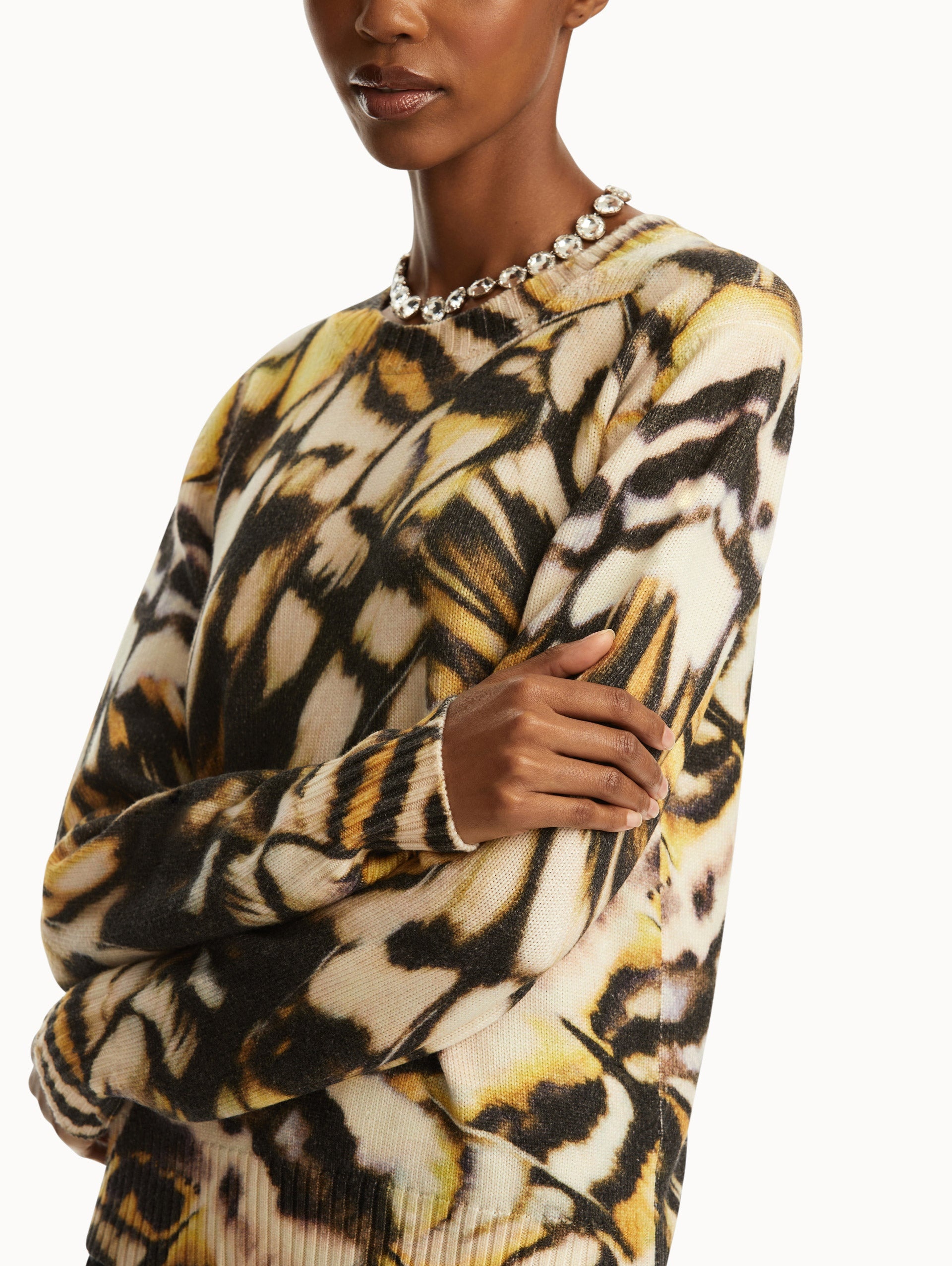 ABSTRACT BUTTERFLY PRINTED PULLOVER - 6