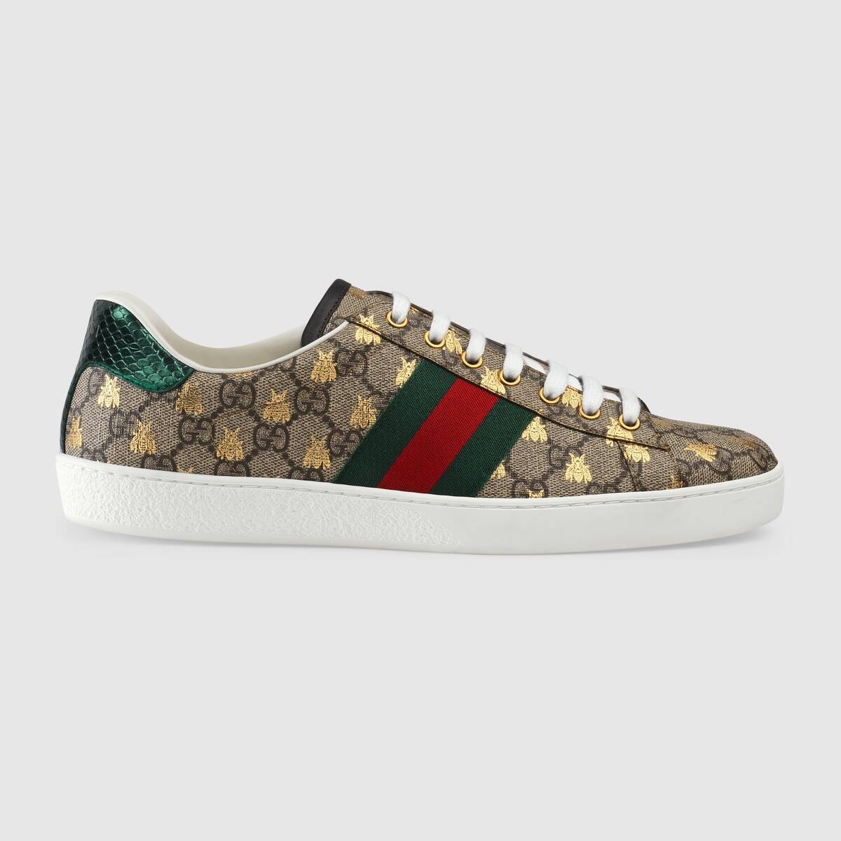GUCCI Men's Ace GG Supreme bees sneaker | REVERSIBLE
