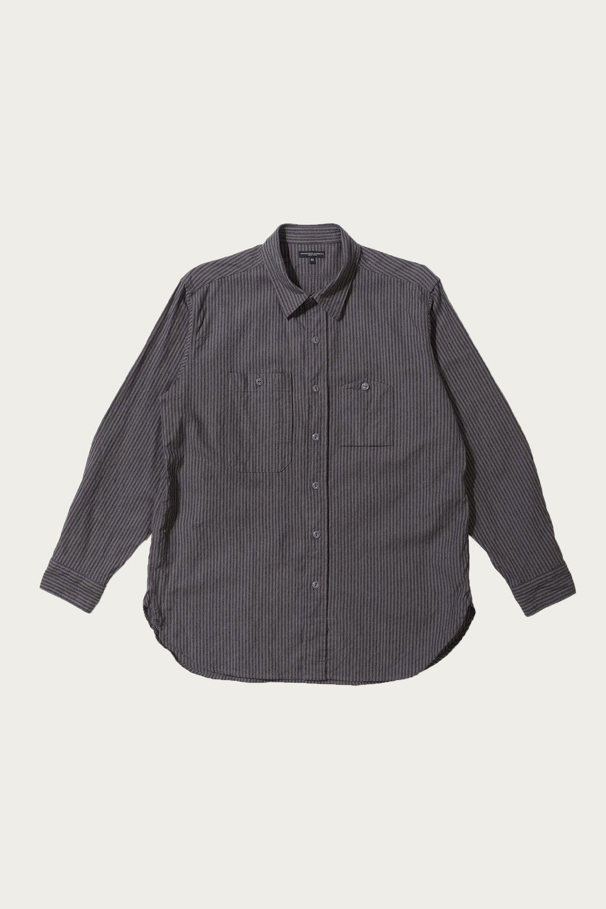 Engineered Garments Work Shirt - Charcoal/Grey LC Stripe | REVERSIBLE