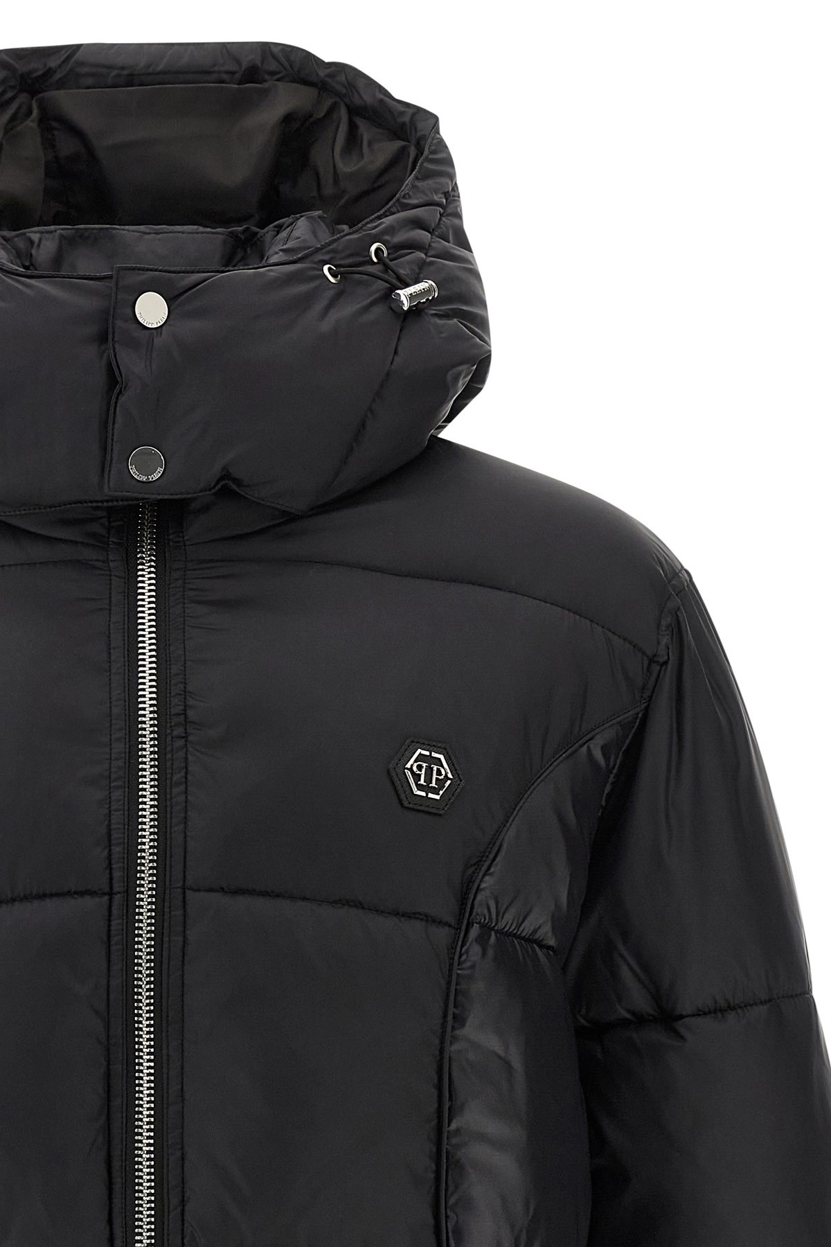 Logo patch down jacket - 3