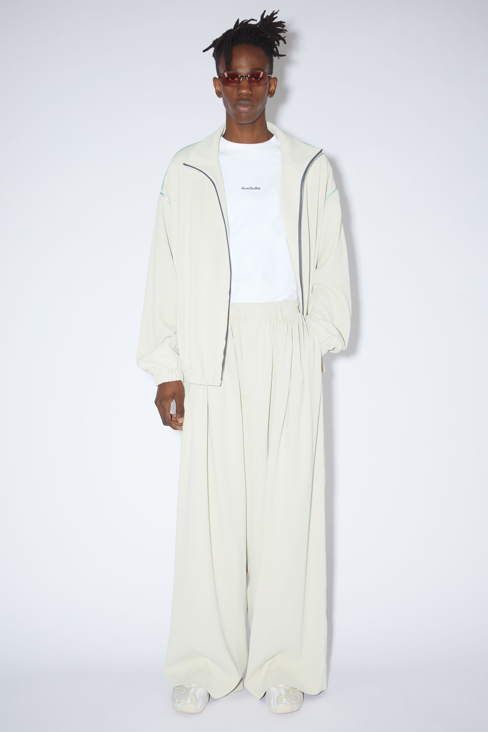 Gathered trousers - Milk white - 2