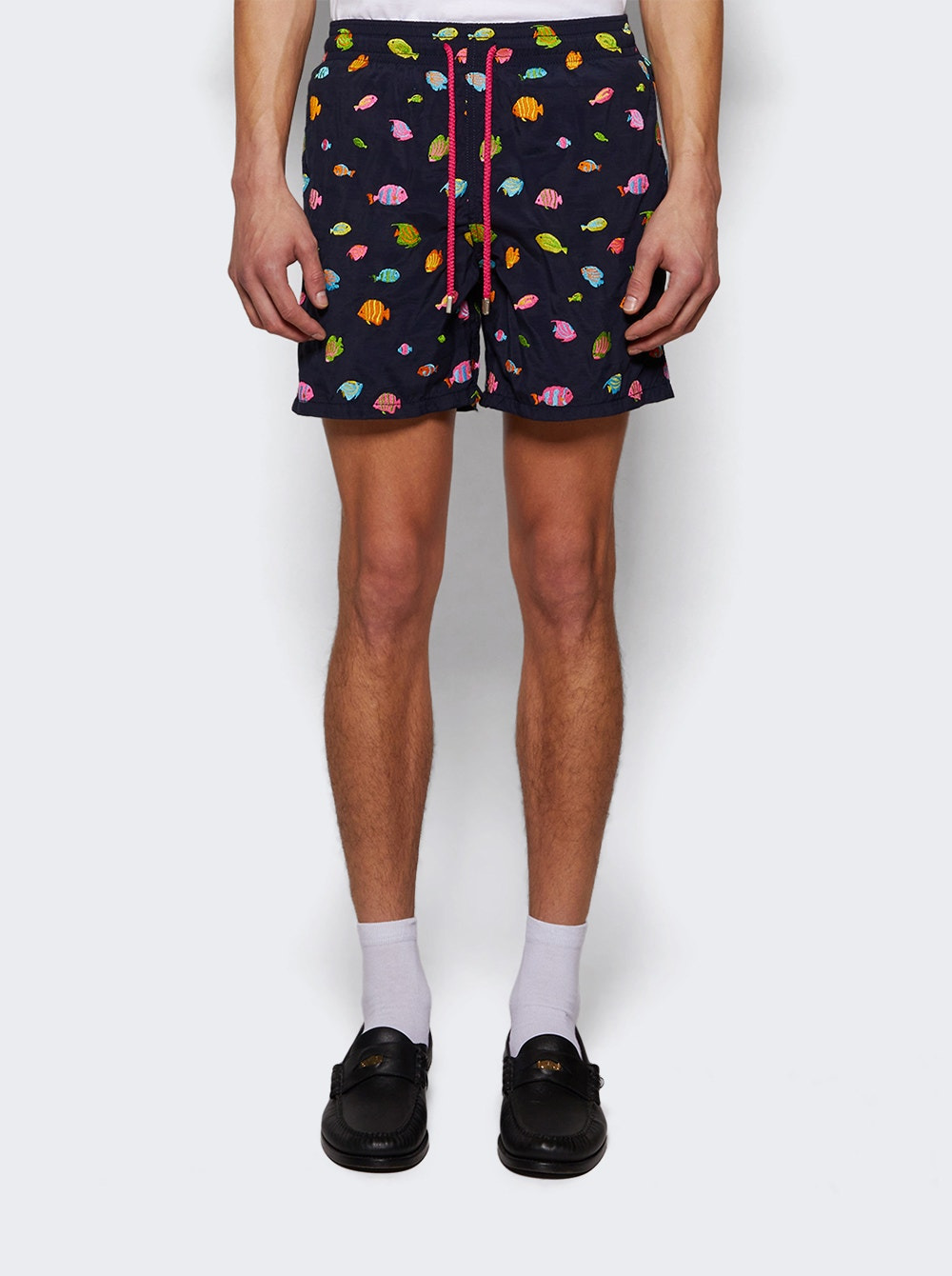 Embroidered Fishy Dance Swimshorts Bleu Marine - 2