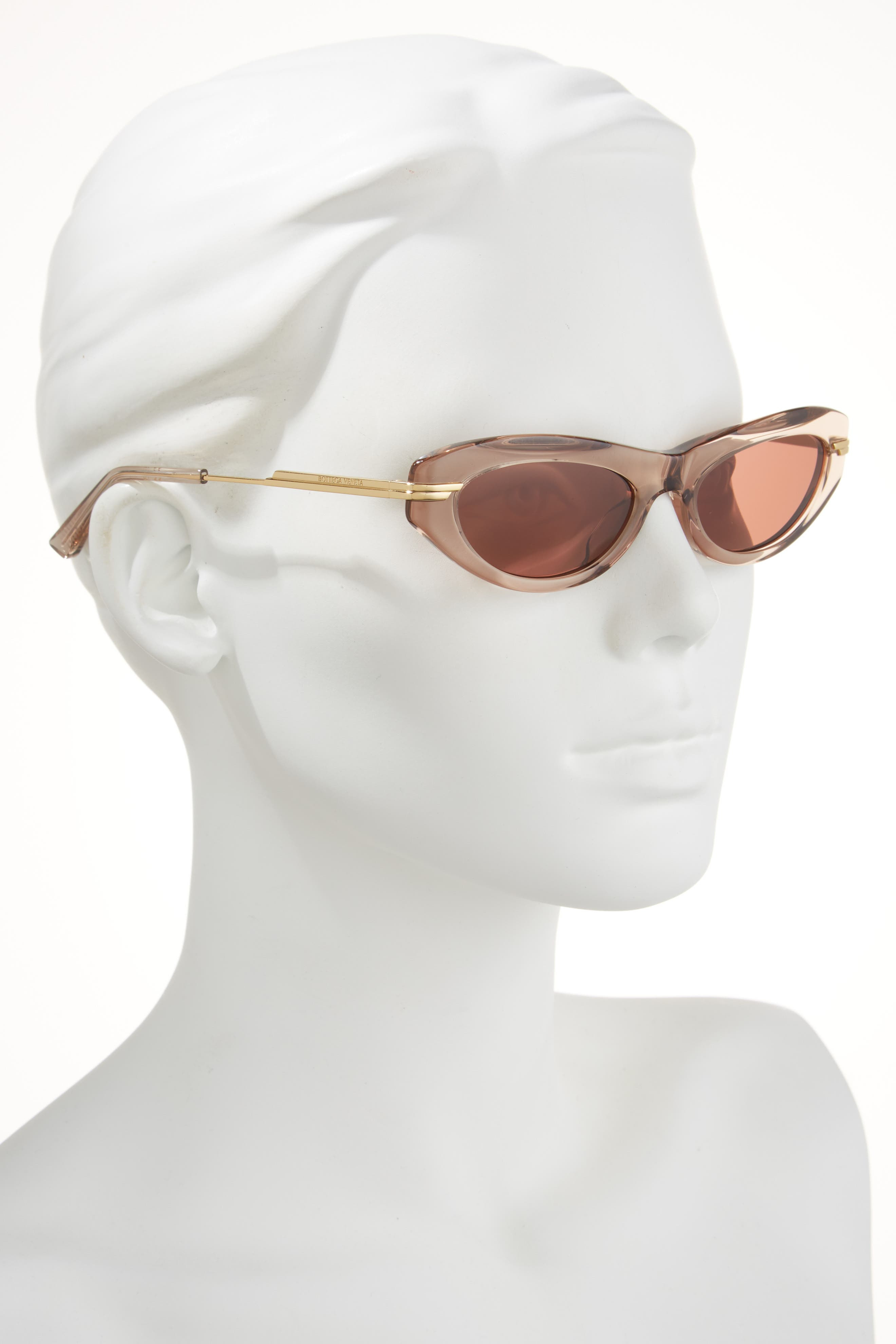Bottega Veneta 53mm Cat Eye Sunglasses in Brown at Nordstrom - 3