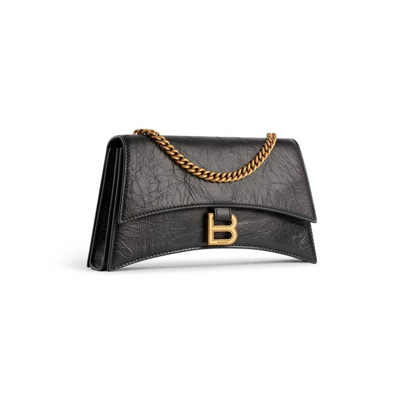 BALENCIAGA Women's Crush Xs Chain Bag  in Black outlook