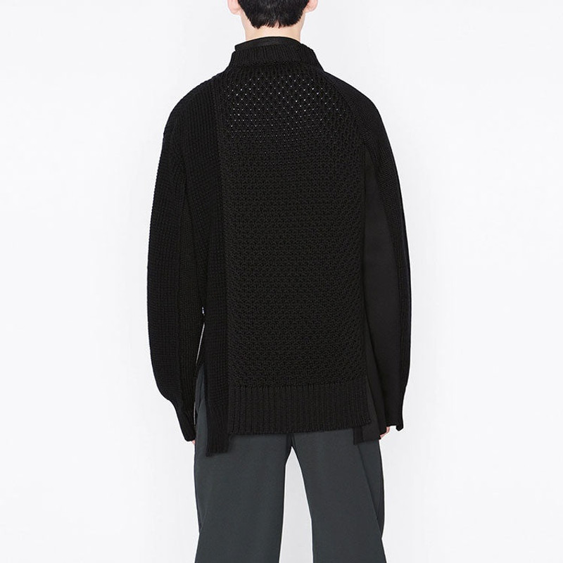 Men's DIOR x Sacai Crossover FW21 Knit Jacket Black 213M439AT453-C989 6