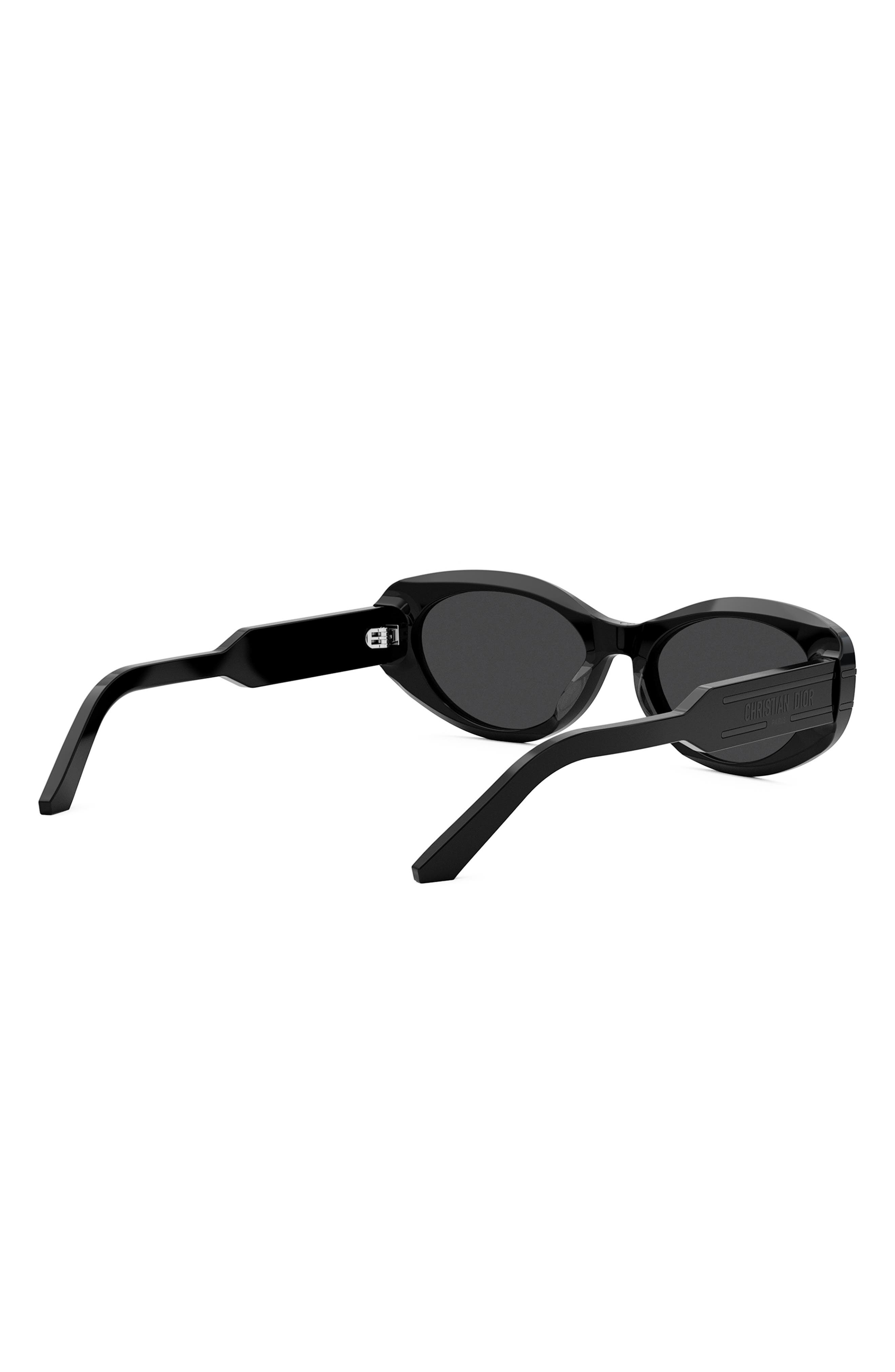 'DiorSignature B8U Butterfly Sunglasses in Shiny Black /Smoke at Nordstrom - 4