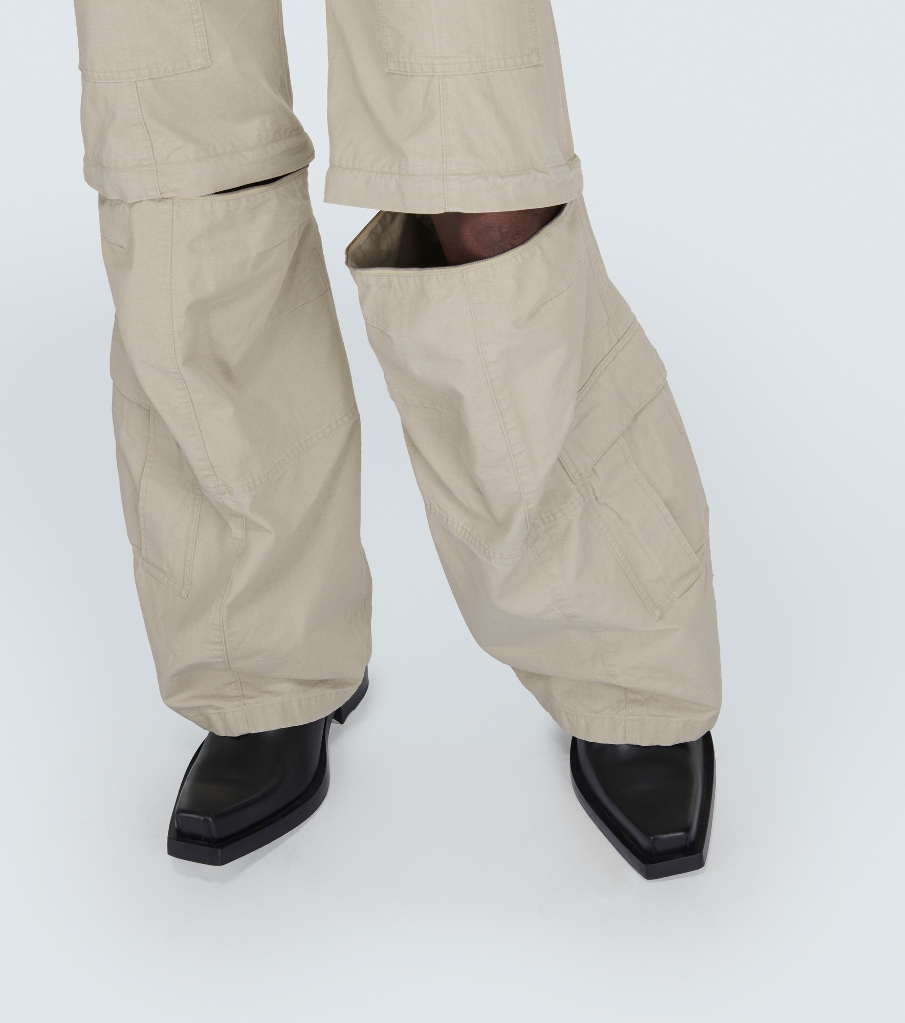 Hybrid flared cotton cargo pants - 6