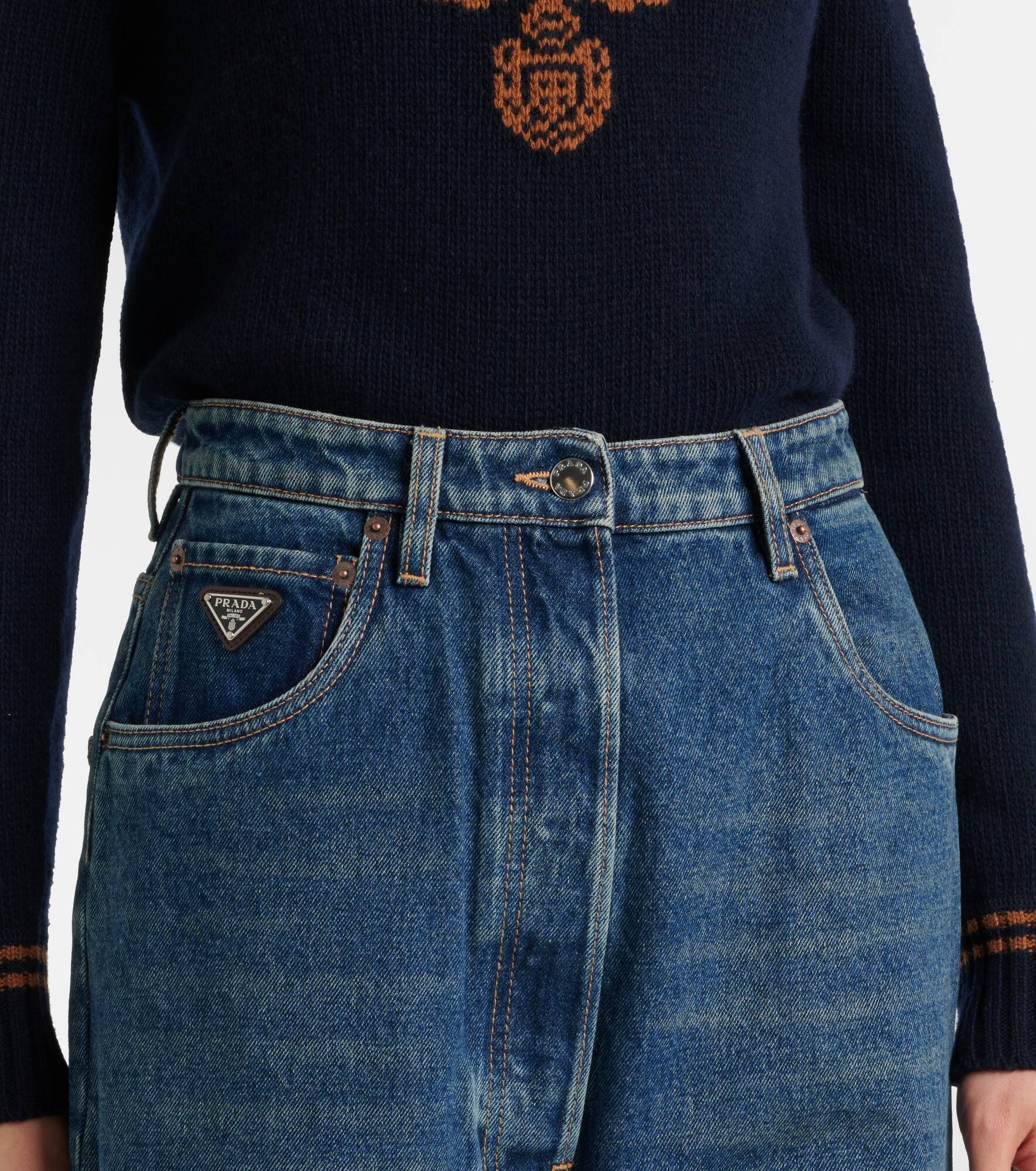 High-rise wide-leg jeans - 4