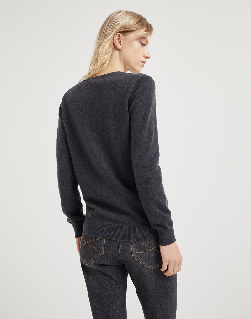 Brunello Cucinelli Cashmere sweater with monili outlook