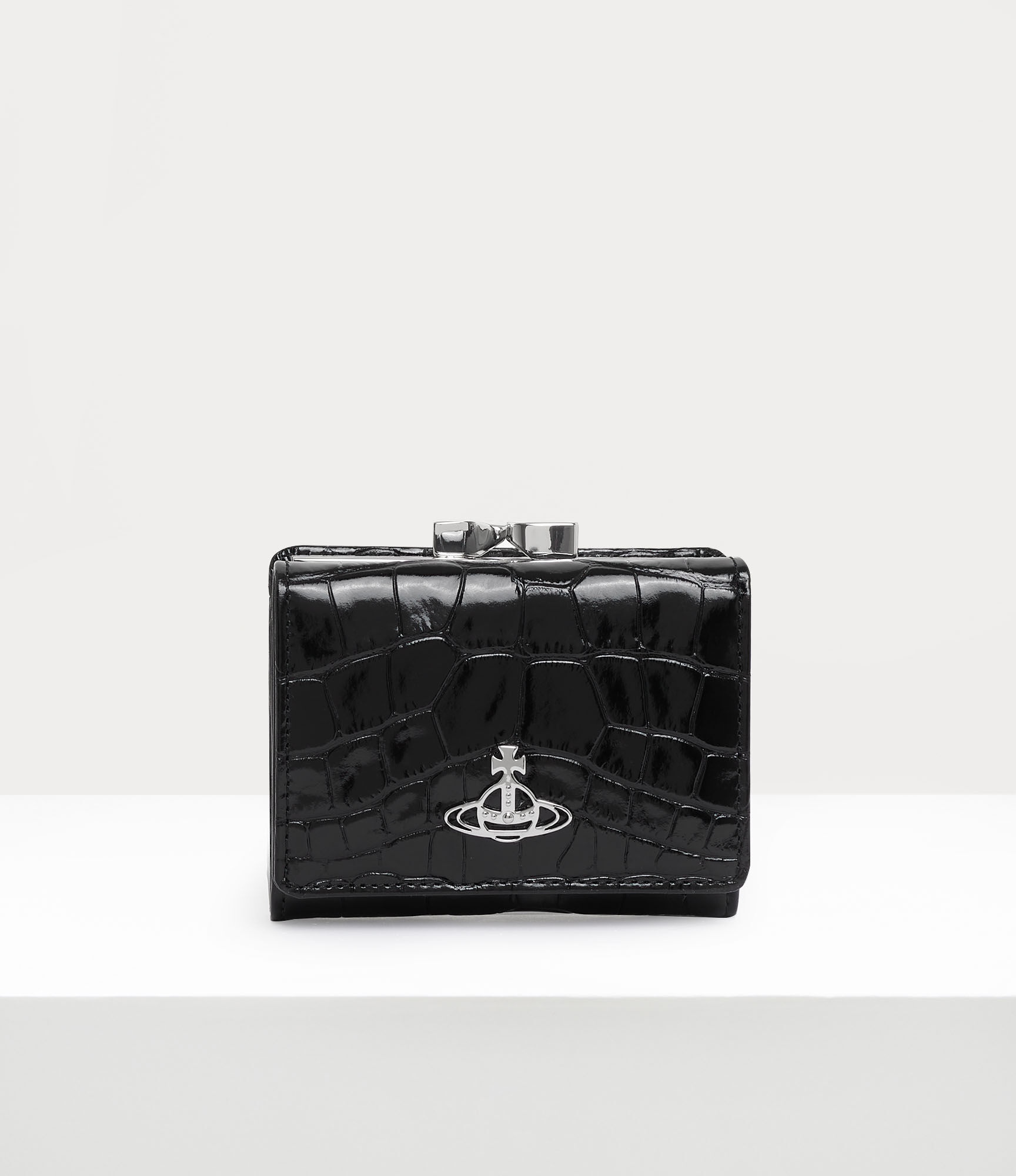 CROCODILE SMALL FRAME WALLET - 1