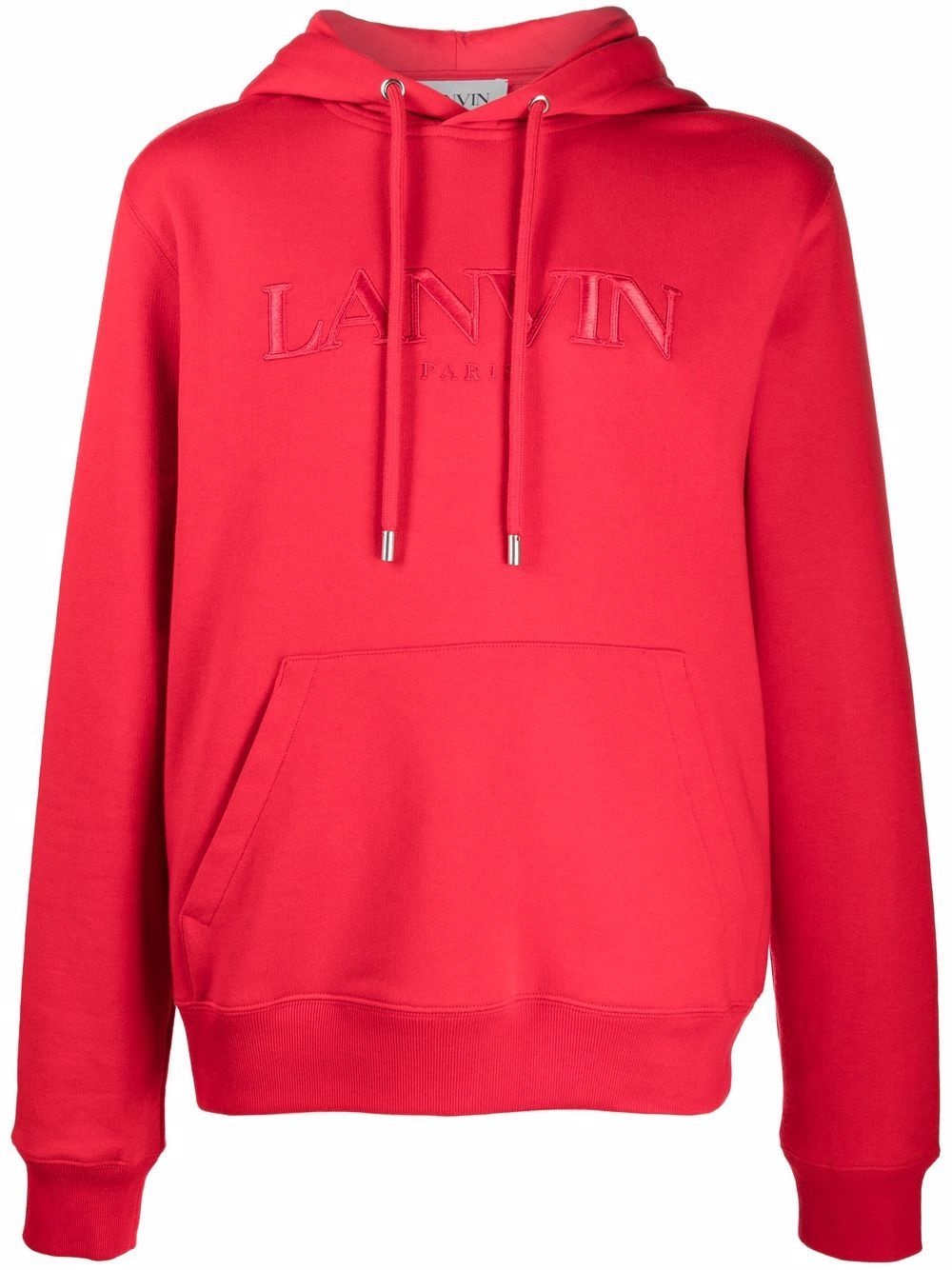 logo-embroidered hoodie - 1