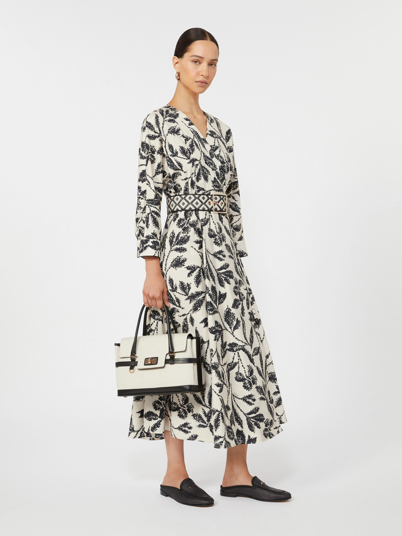 Max Mara Printed poplin dress - BEIGE outlook