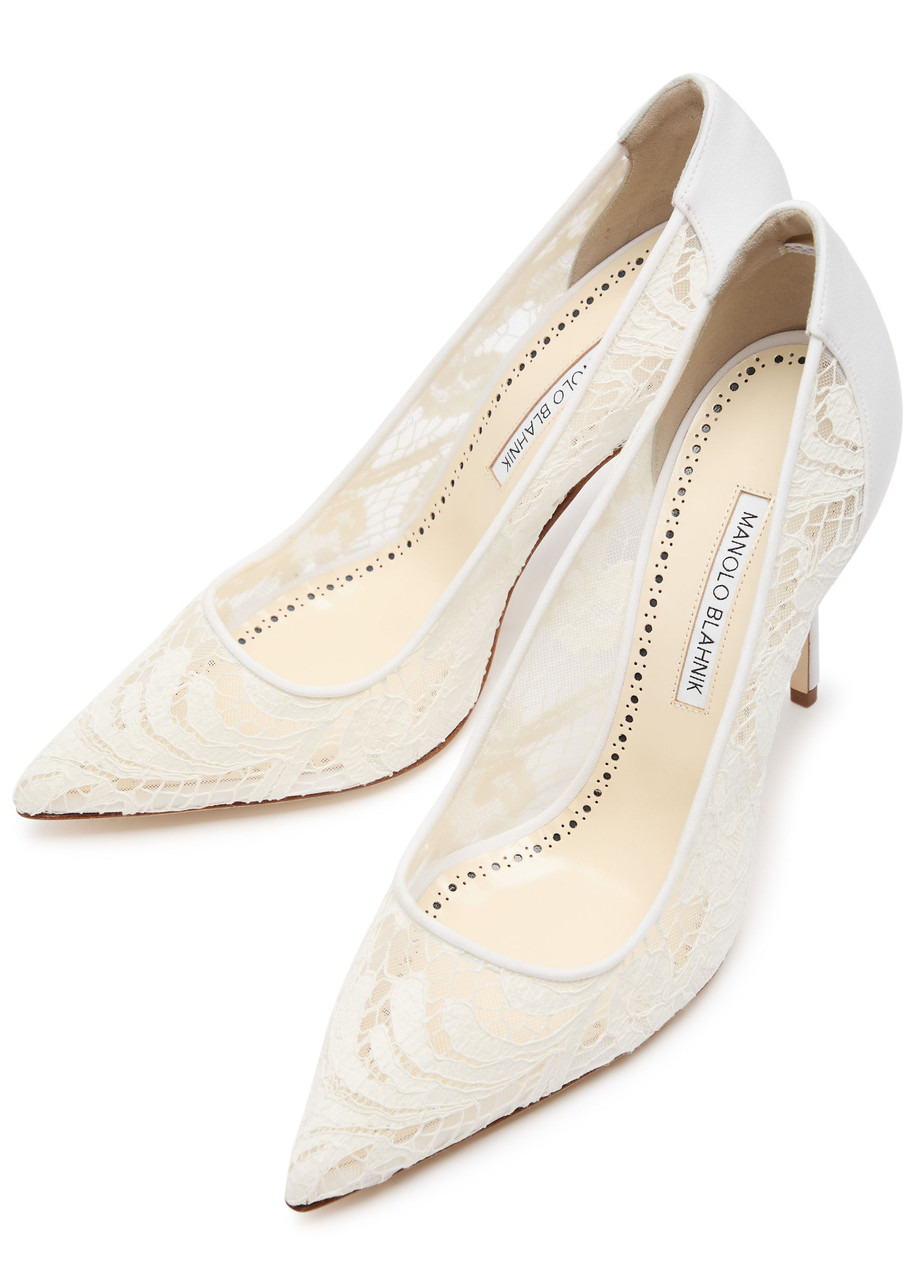 Manolo Blahnik Bbla Bride 105 Lace Pumps - 3