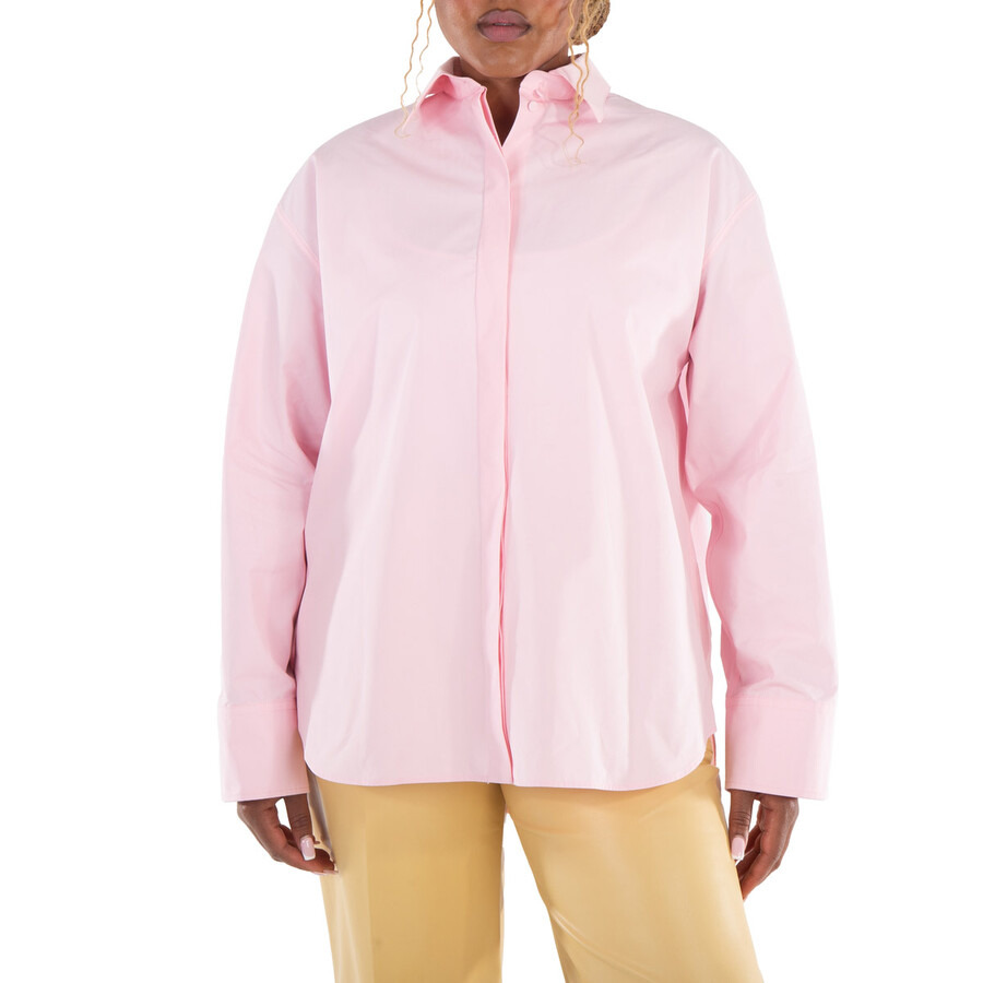 Valentino Ladies Taffy Cotton Poplin Button Down Shirt - 3