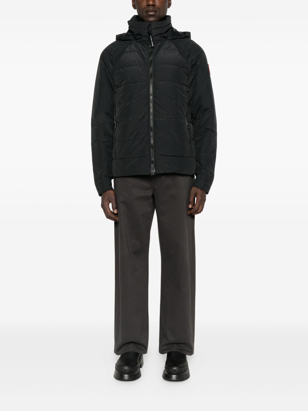 logo-patch padded jacket - 2