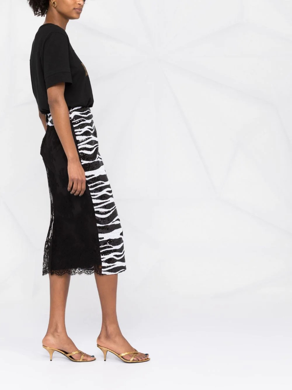 sequin panelled skirt - 6