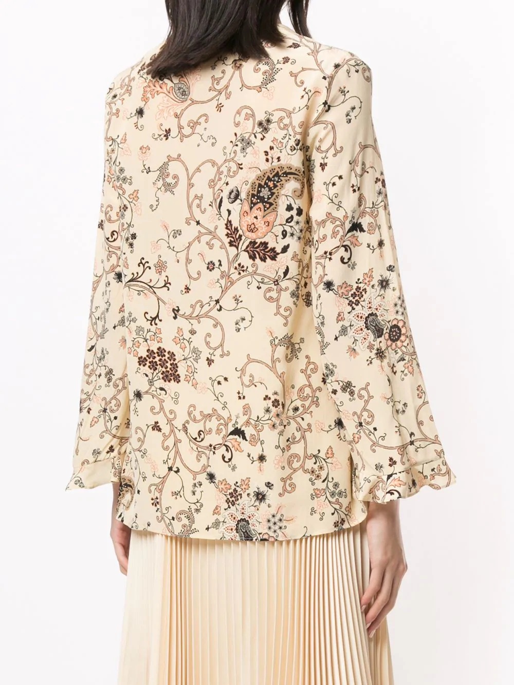 paisley-print silk blouse - 4