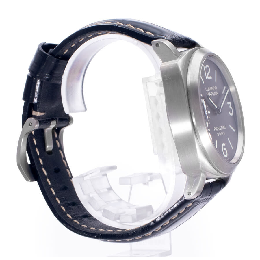 Pre-owned Panerai Luminor Marina 8 Days Hand Wind Black Dial Men's Watch PAM00564 - 5