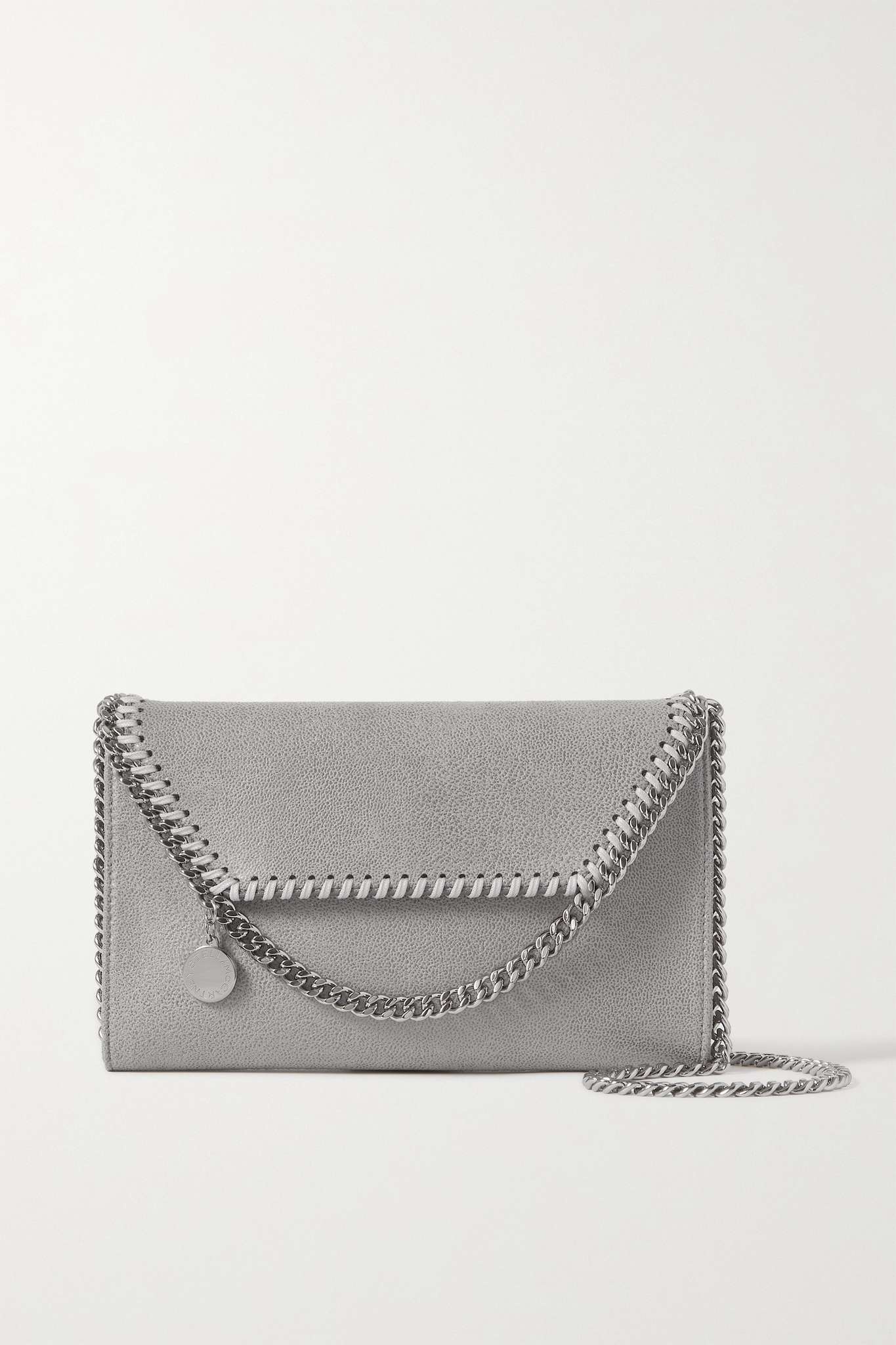 The Falabella mini vegetarian textured-leather shoulder bag - 1