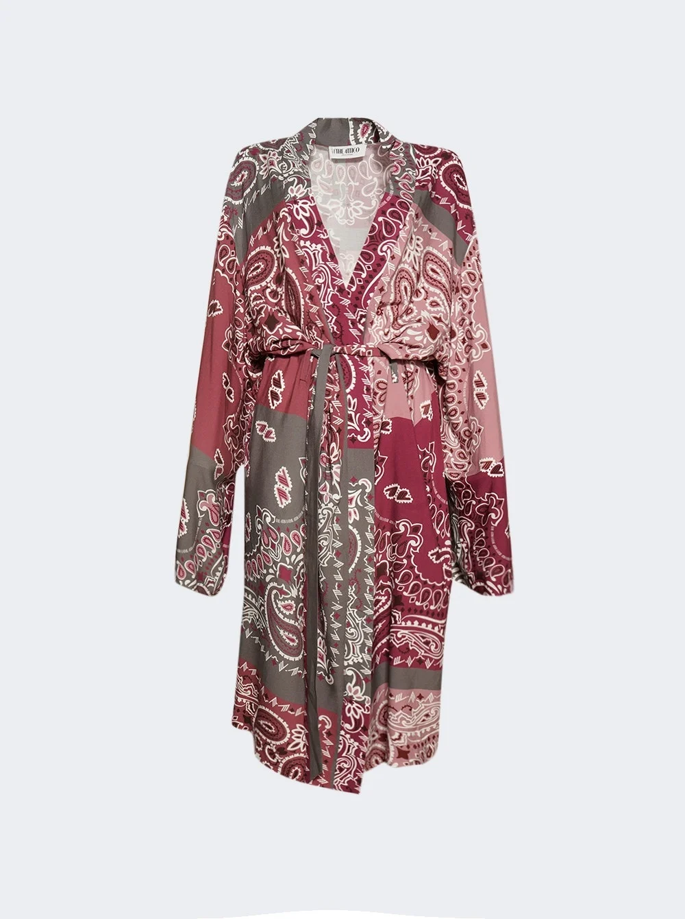 Bandana Kaftan Grey And Mauve - 1