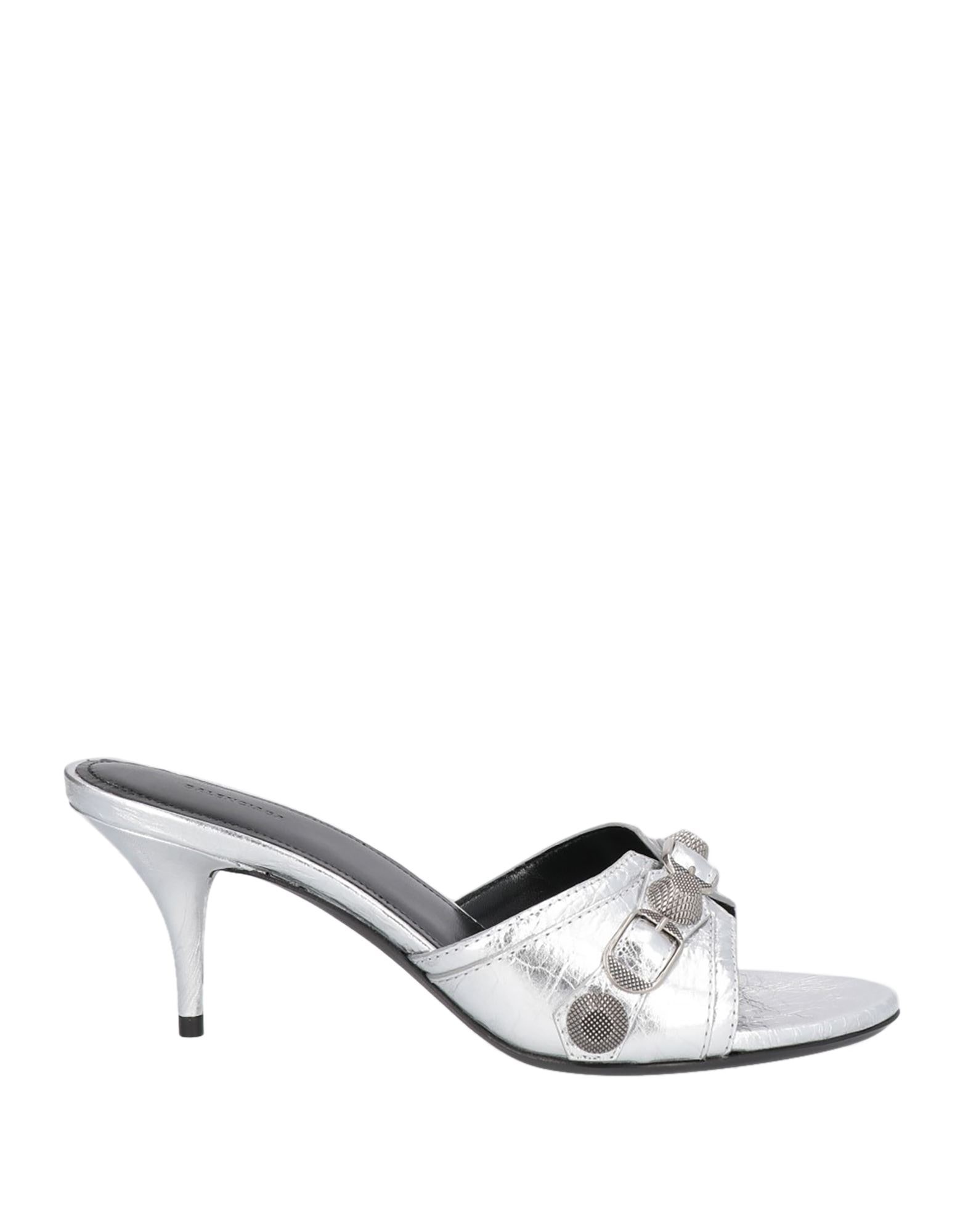 サンダル・ミュール BALENCIAGA Women Sandals 743057WBDK38110 Silver Cagole 110mm Sandal Silver | The Webster