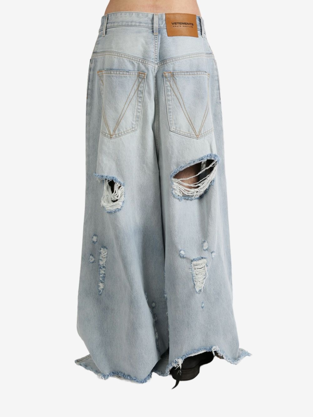 ripped wide-leg jeans - 2