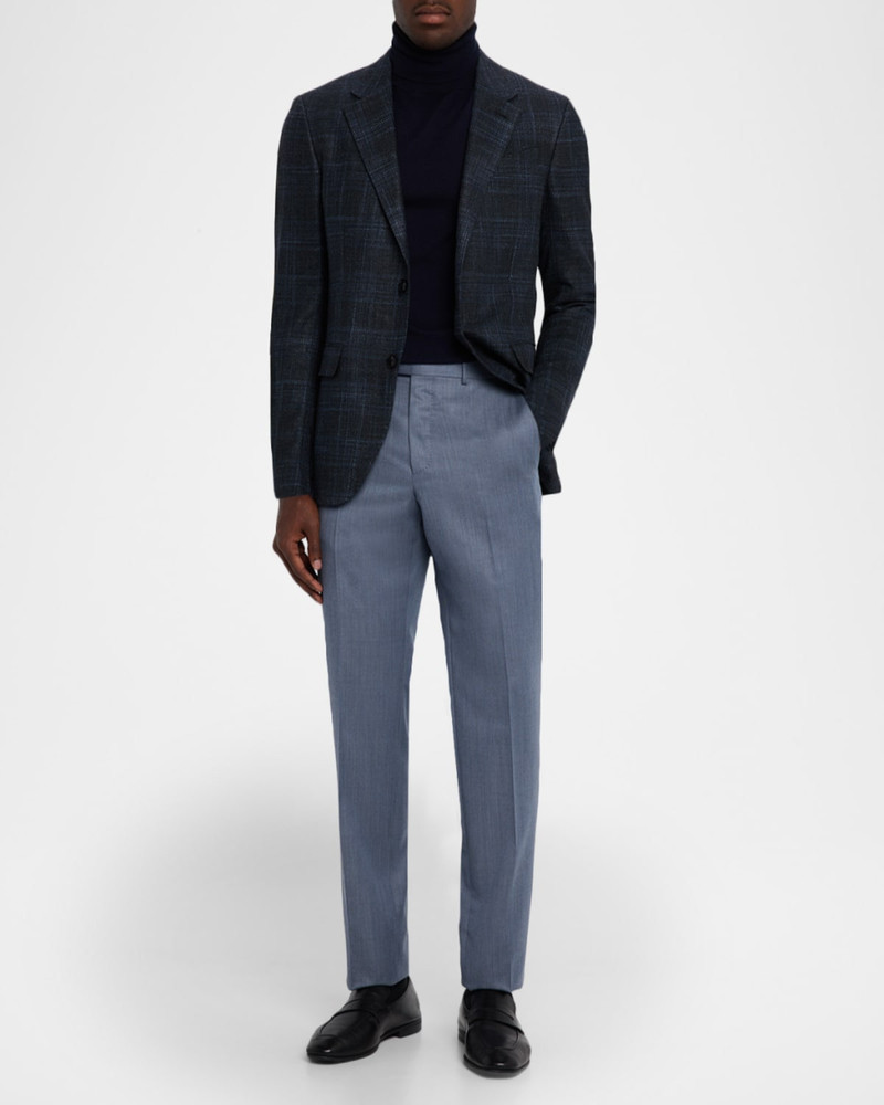 ZEGNA Men's Winter Crossover Check Single-Breasted Sport Coat outlook
