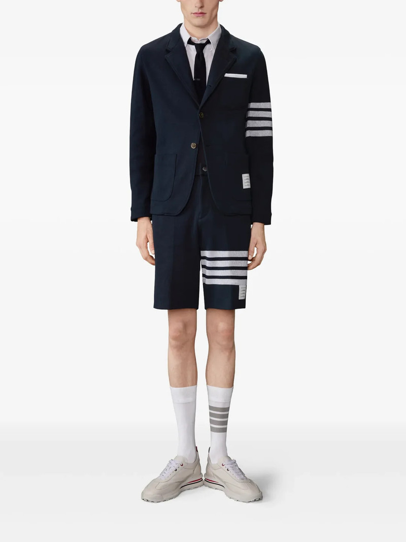Thom Browne Double Face Knit 4-Bar Bermuda Shorts outlook