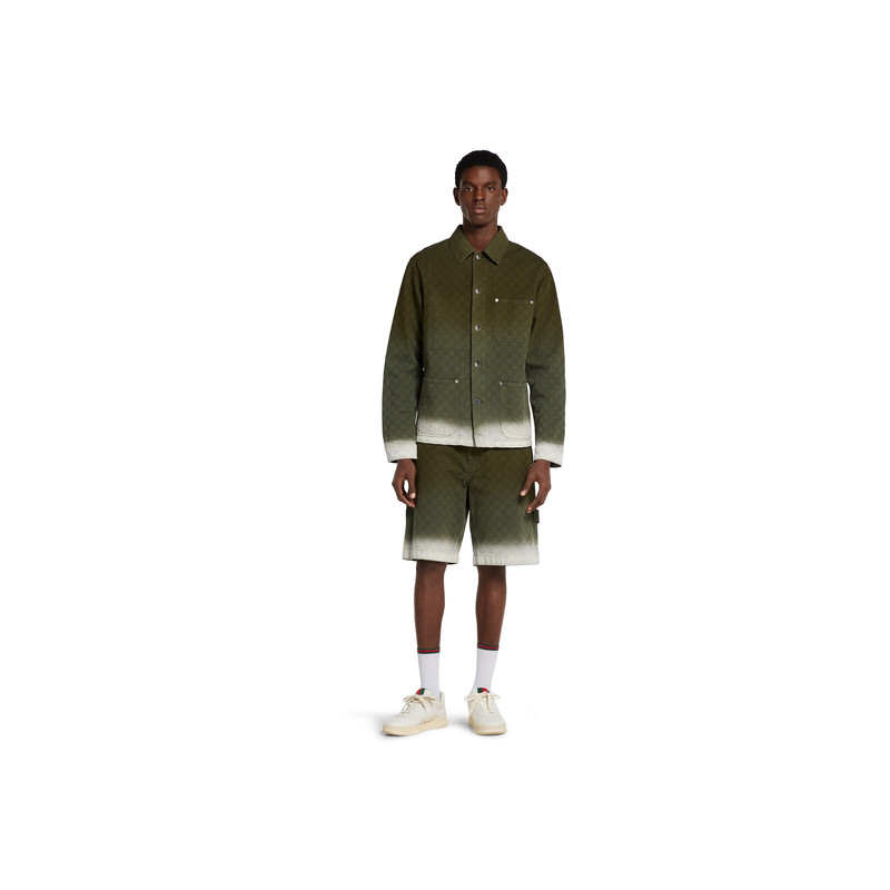 GUCCI Bleached GG cotton denim jacquard shirt outlook