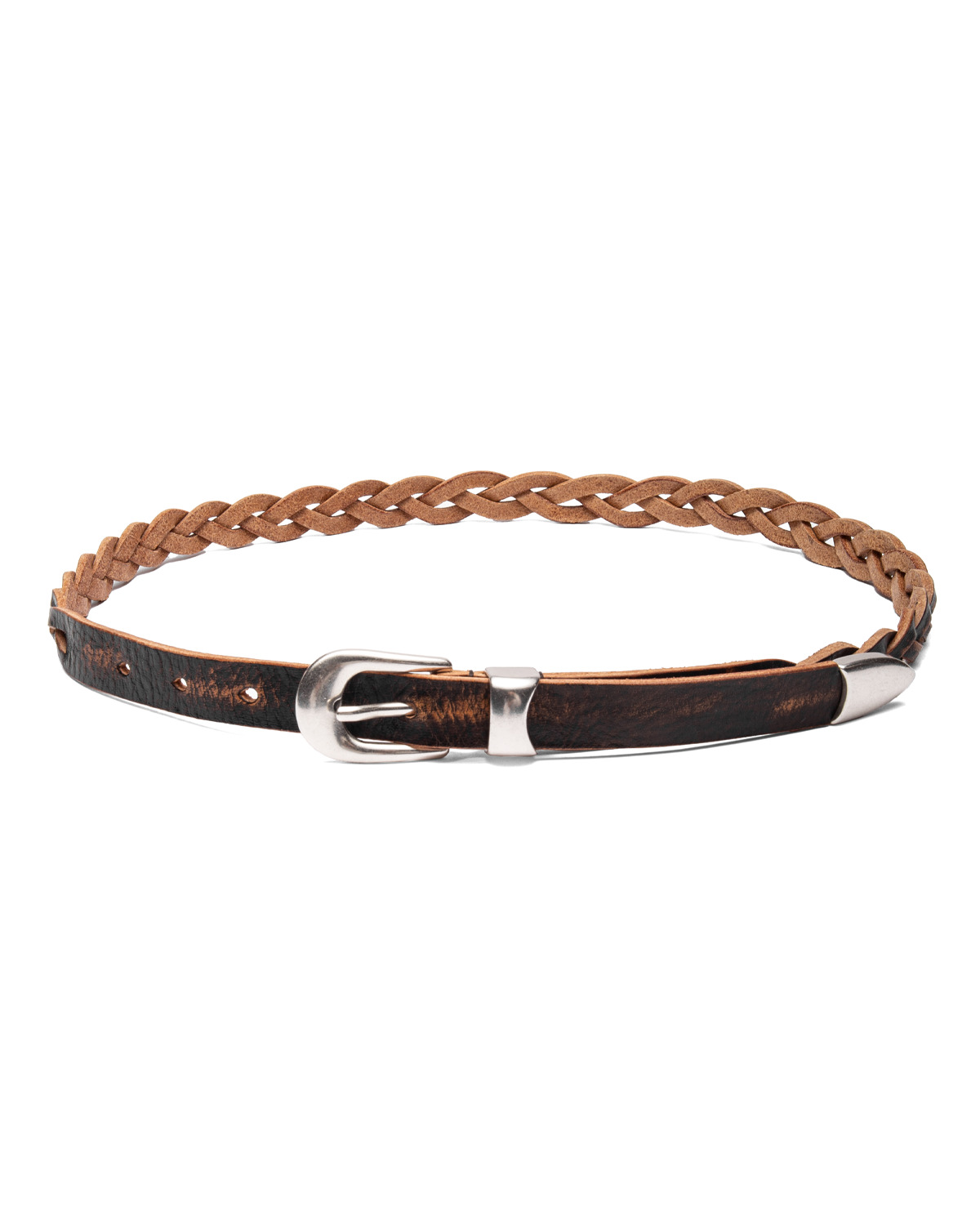 小物 Our Legacy 2 CM BRAIDED BELT Our Legacy - 2 cm Braided Belt Black Leather