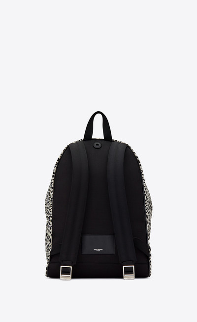 SAINT LAURENT city backpack in printed canvas outlook