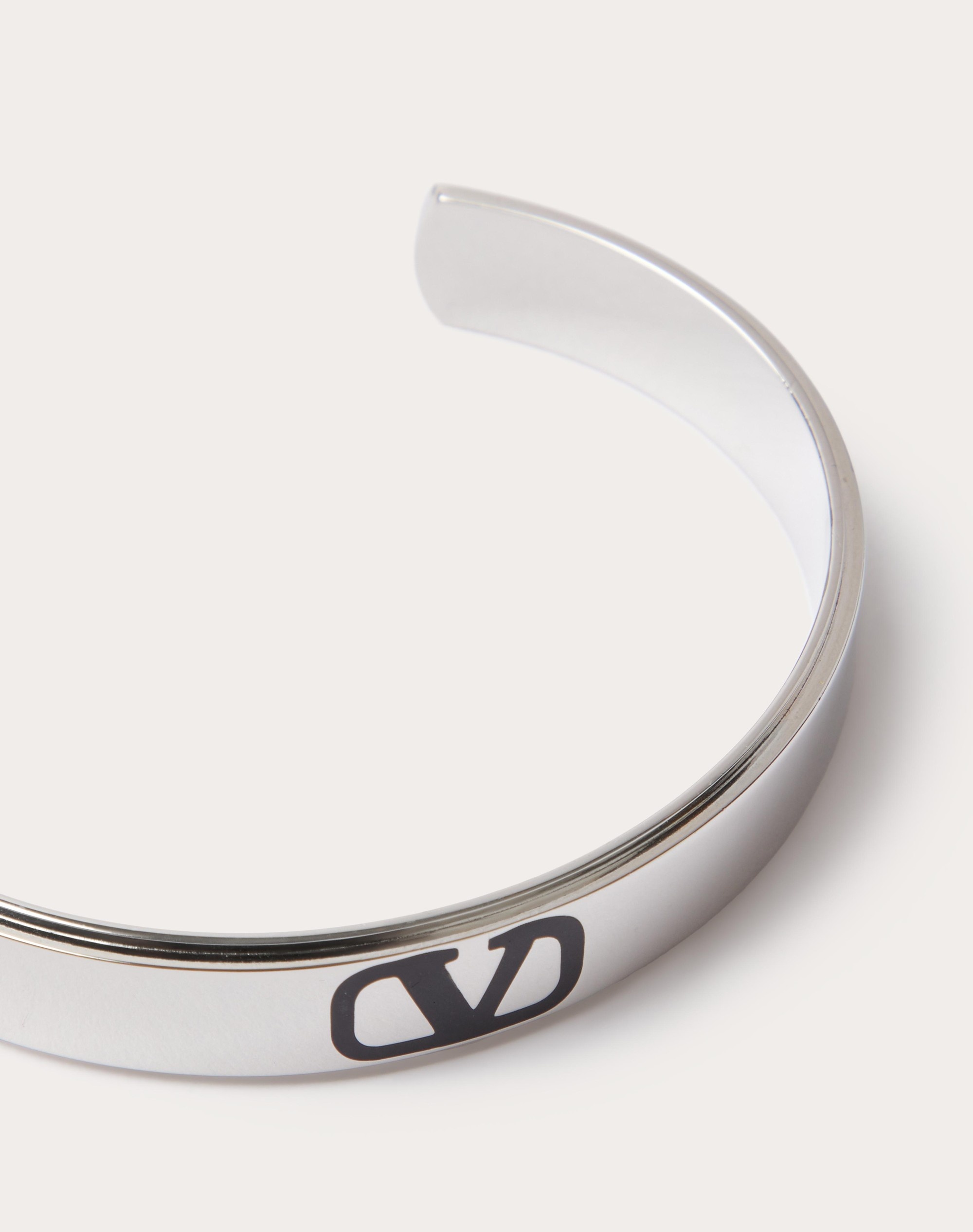 VLOGO SIGNATURE METAL AND ENAMEL CUFF - 2