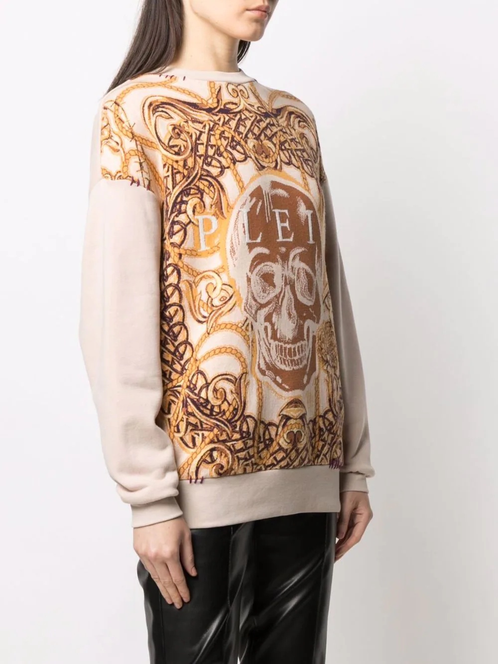 baroque fleece-knit sweatshirt - 3