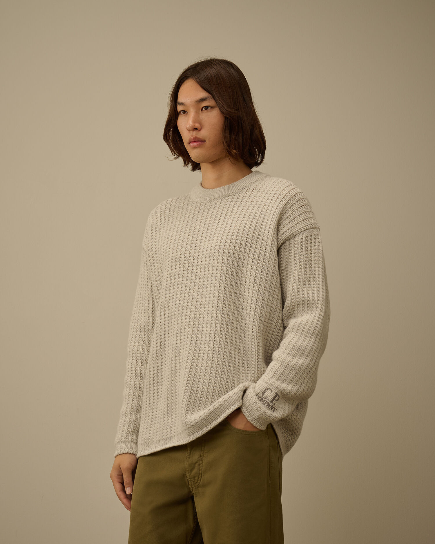 Lambswool GRS Boxy Crewneck Sweater - 3