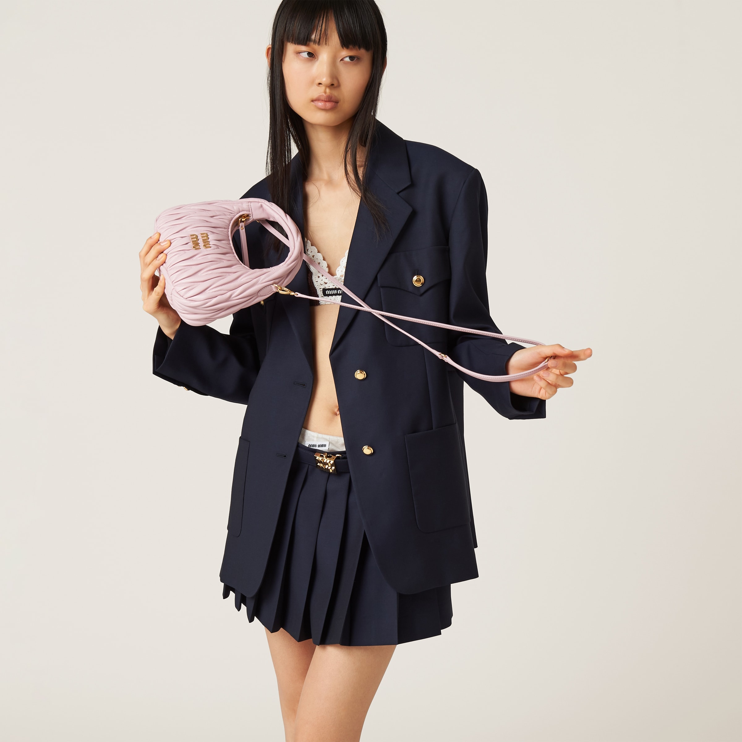 Wander matelassé nappa leather hobo bag - 5