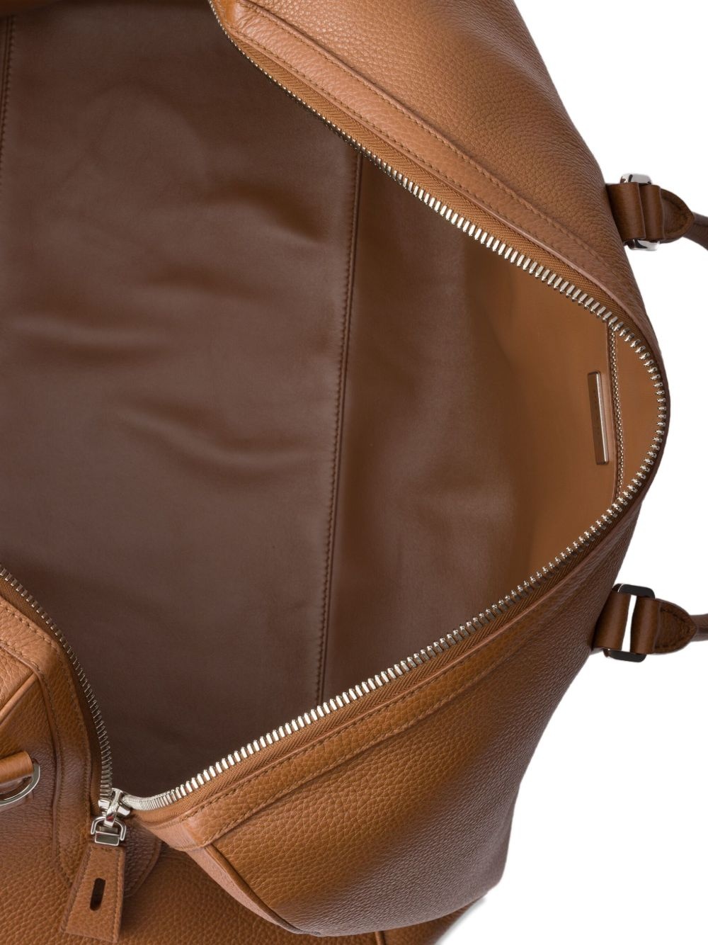 textured leather duffle bag - 5
