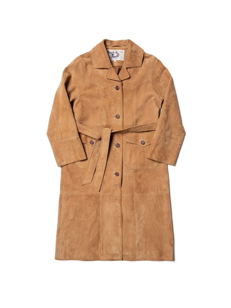Ilse Suede Coat Tobacco 1