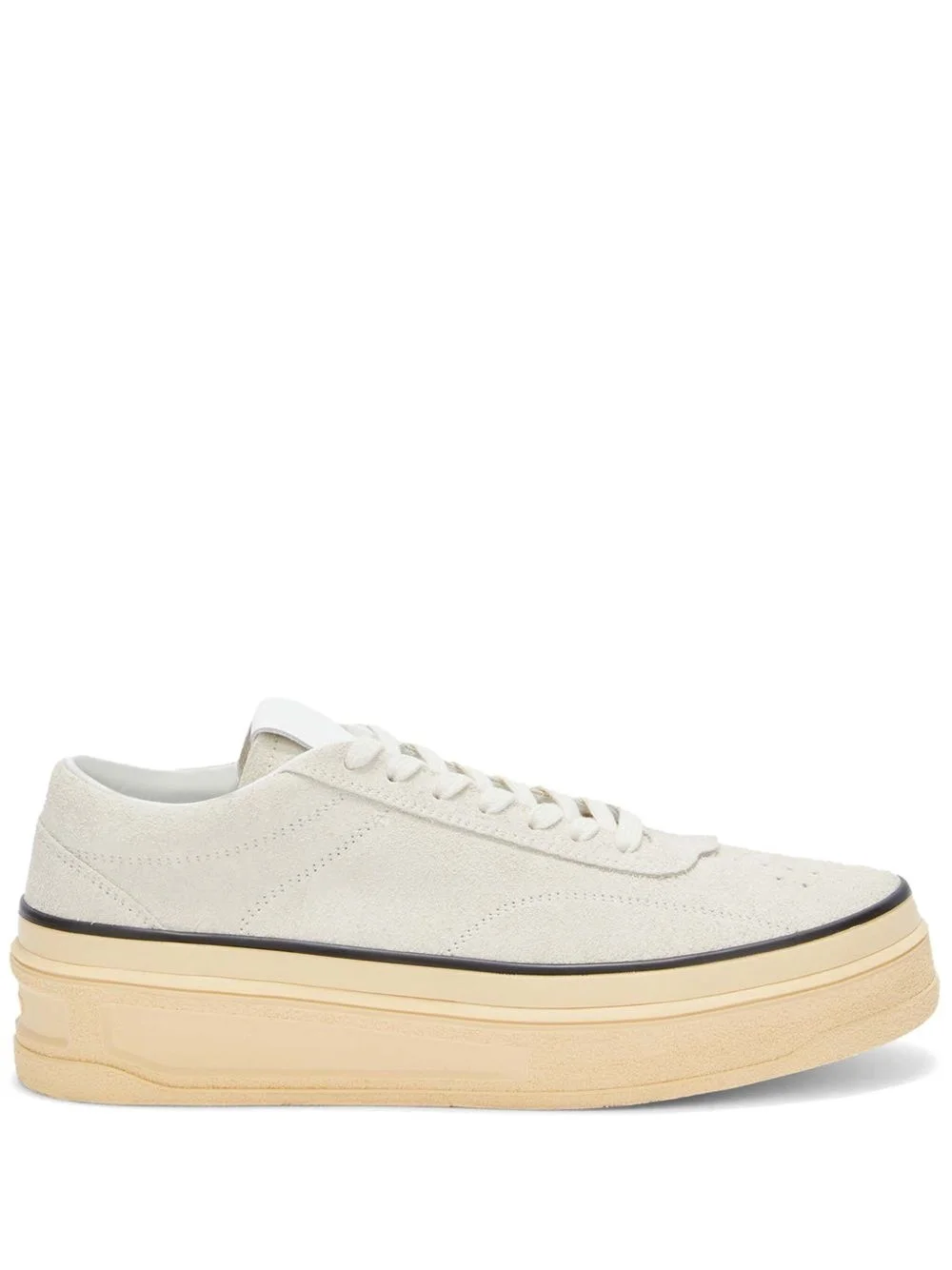 low-top leather sneakers - 1